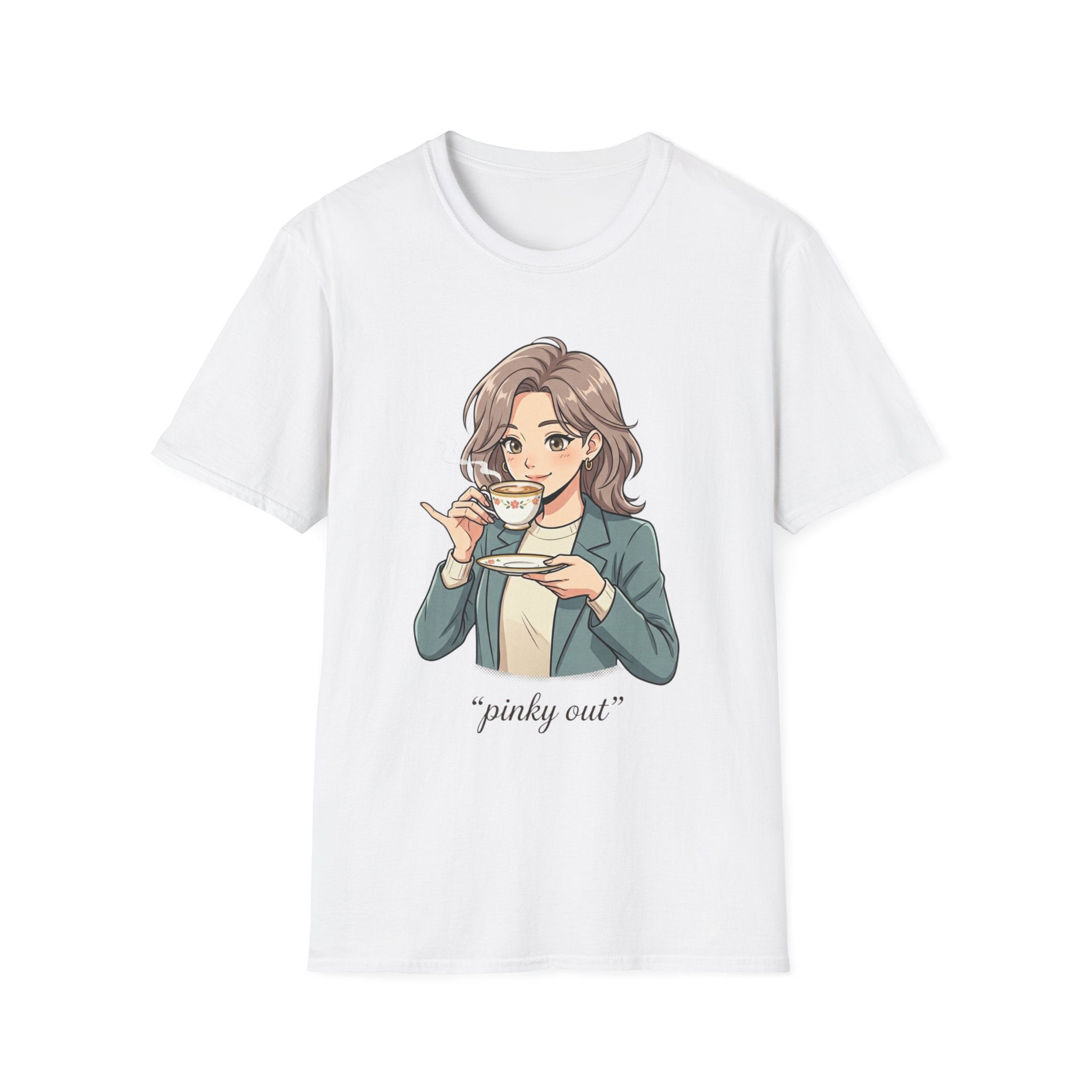 Tea Lover T‑Shirt — "pinky out" Anime Tea Drinking Graphic Tee