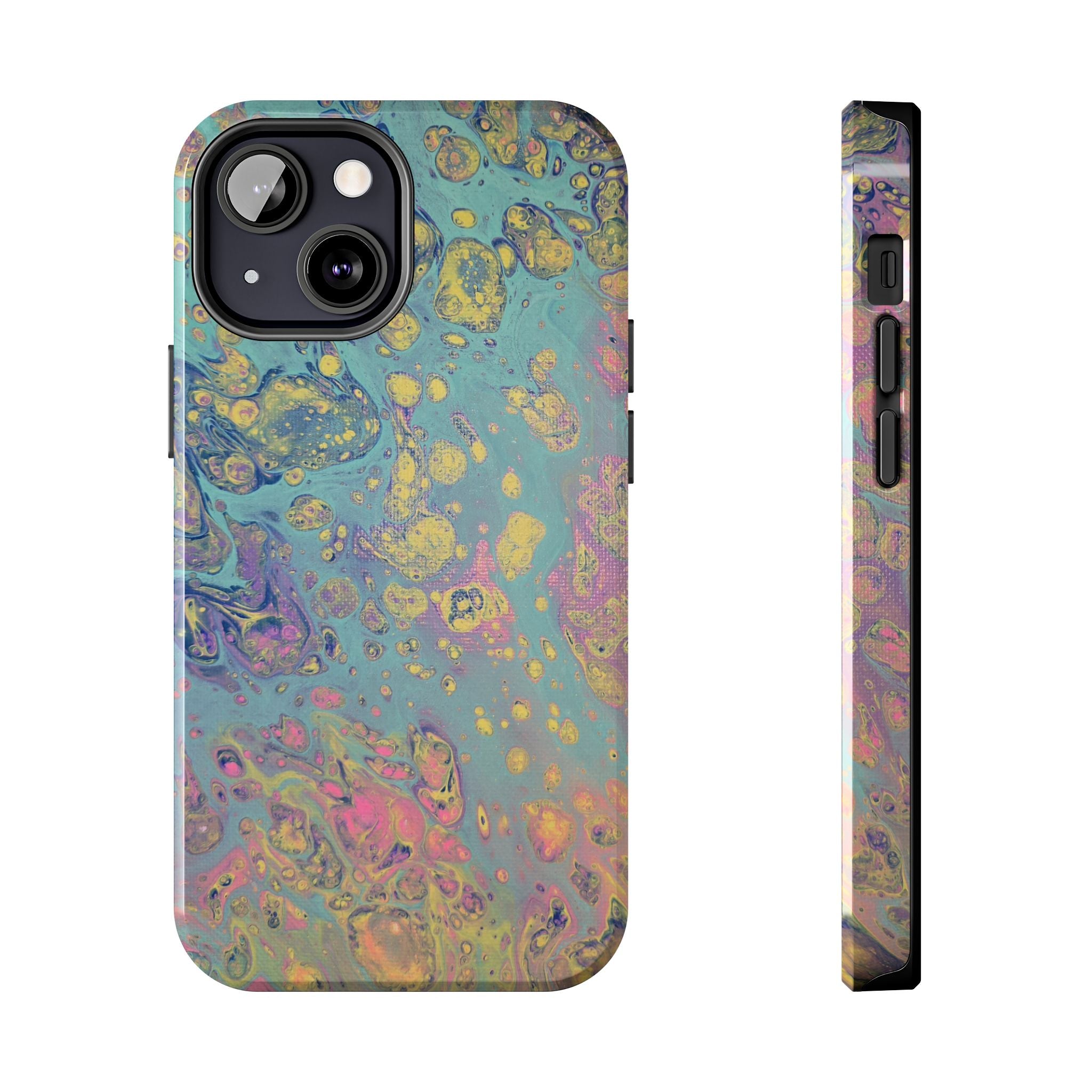 Marbled Pastel Tough Phone Case — Iridescent Fluid Art Protection
