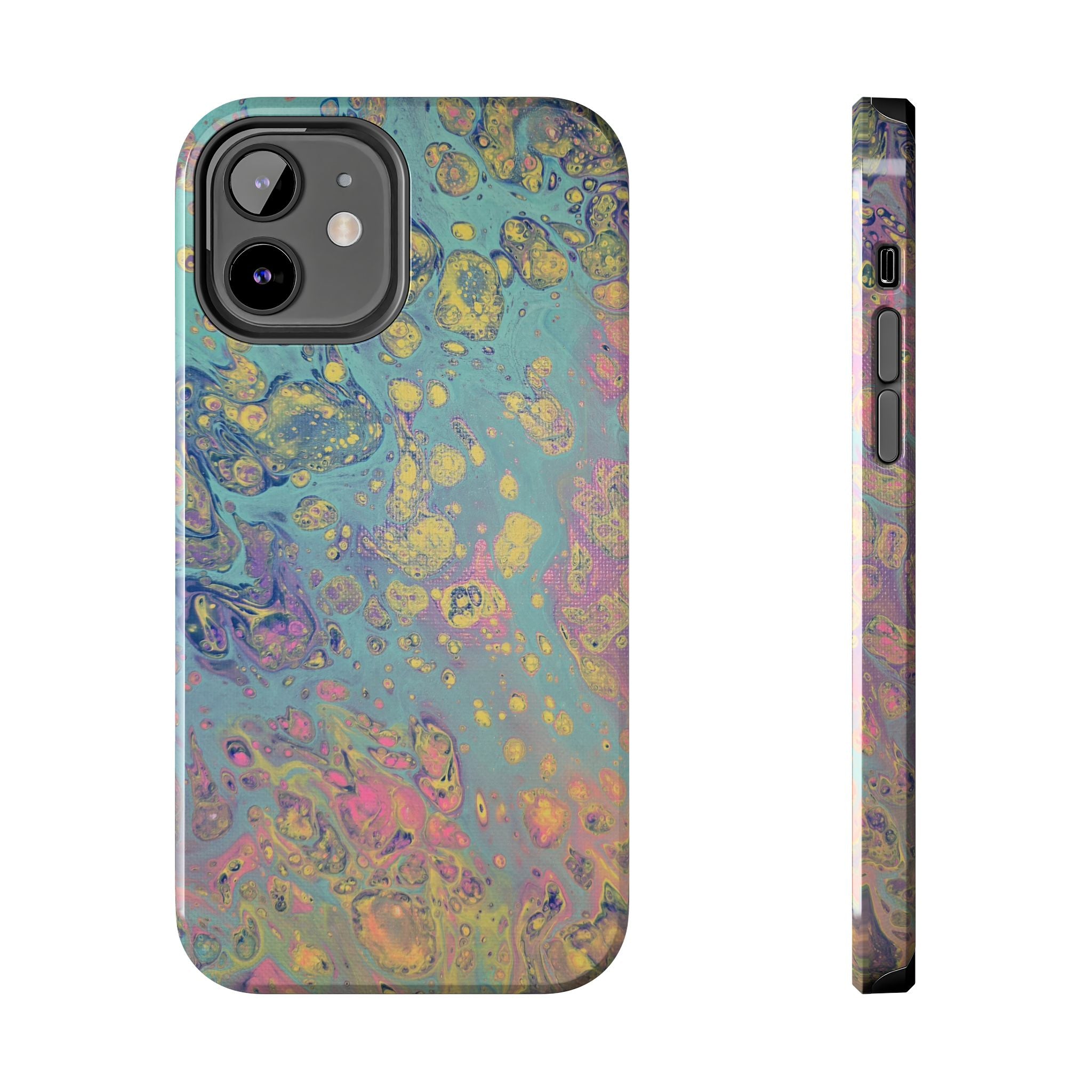Marbled Pastel Tough Phone Case — Iridescent Fluid Art Protection