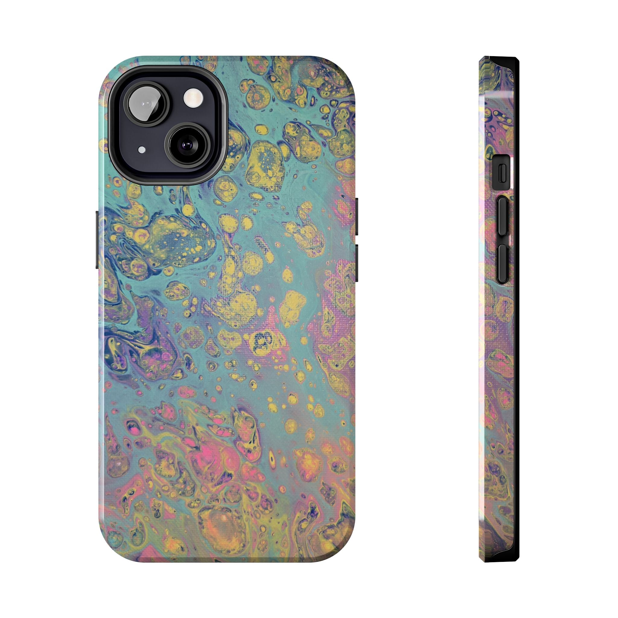 Marbled Pastel Tough Phone Case — Iridescent Fluid Art Protection
