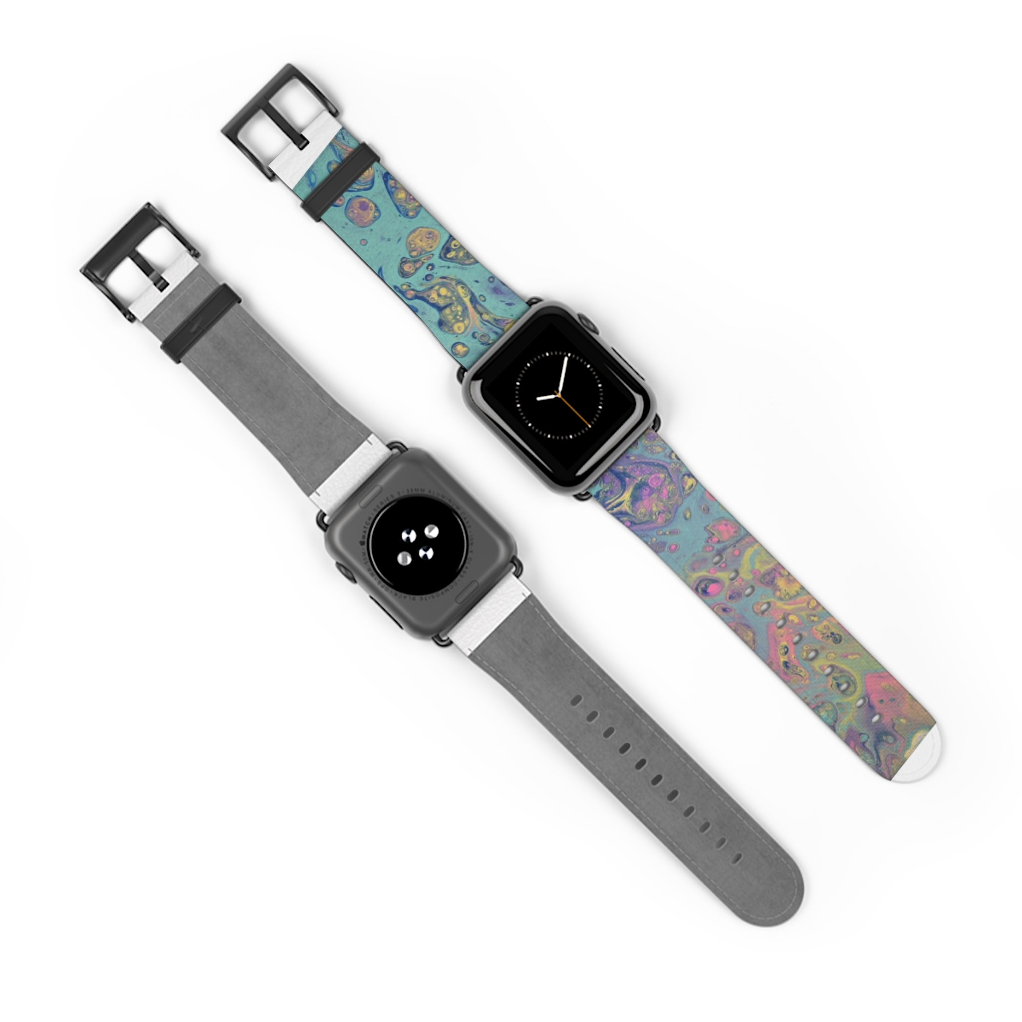 Abstract Marble Watch Band — Colorful Fluid Art Apple Watch Strap