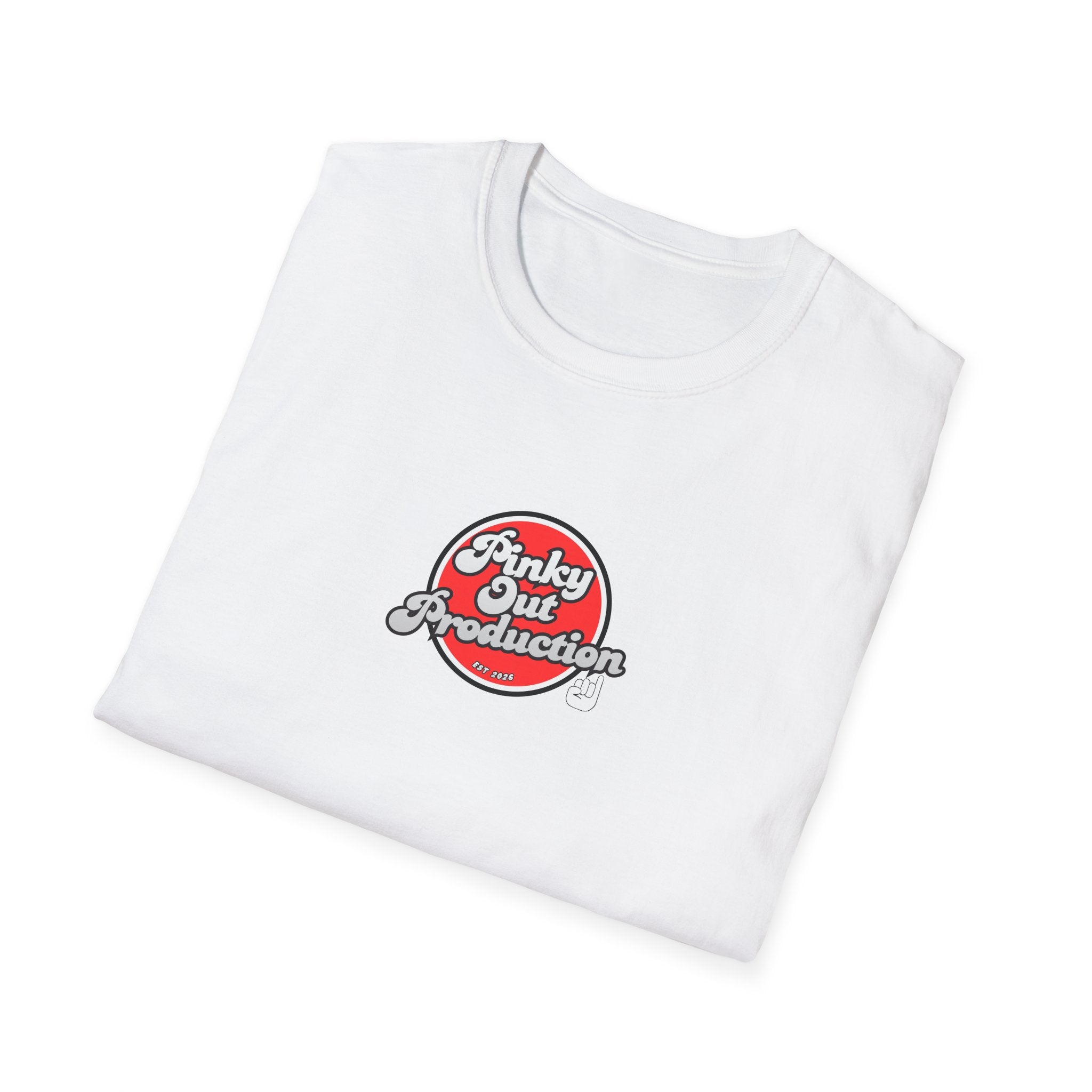 Retro Logo T-Shirt — "Pinky Out Productions" Graphic Tee