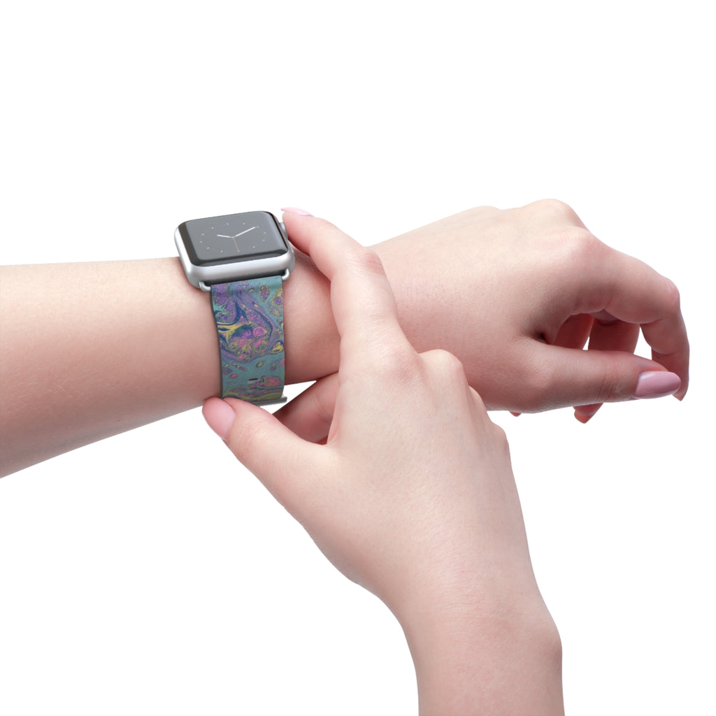 Colorful Fluid Art Apple Watch Strap