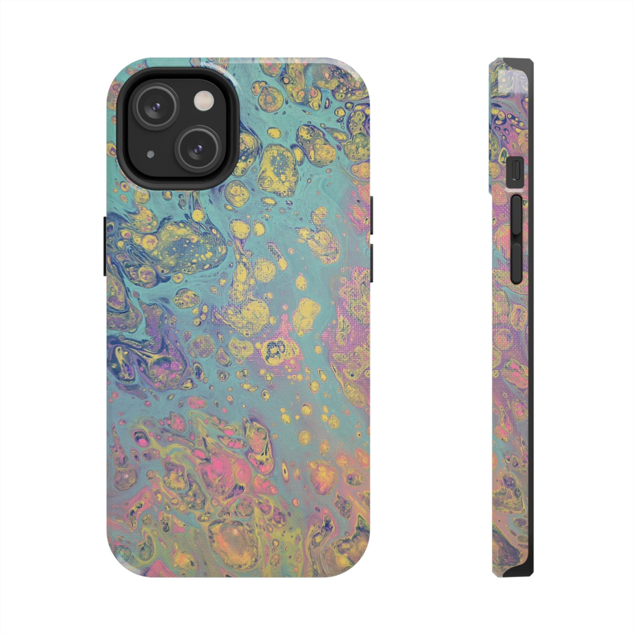 Marbled Pastel Tough Phone Case — Iridescent Fluid Art Protection