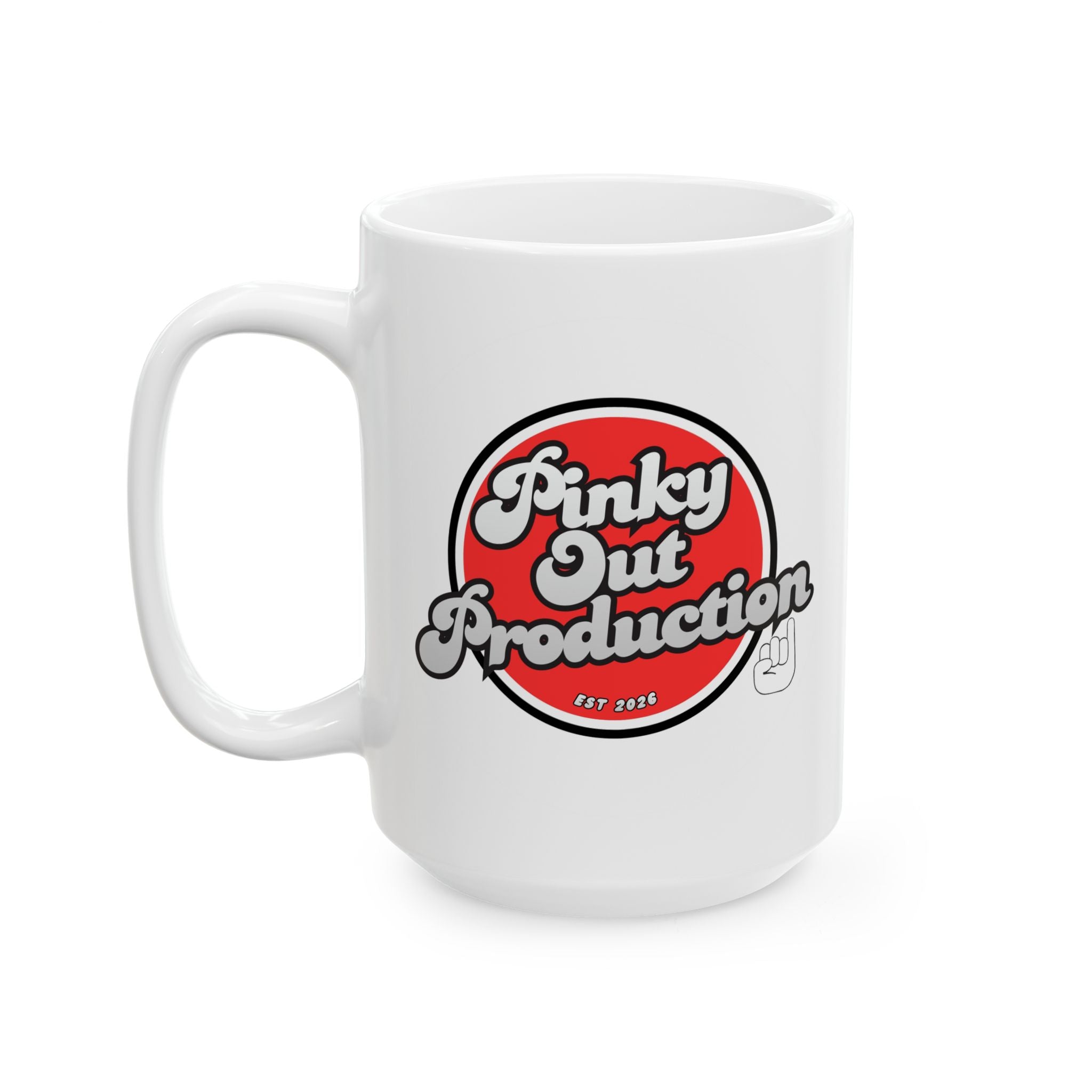 Pinky Out Ceramic Mug – Retro "Satisfaction" Coffee Cup (11oz & 15oz)