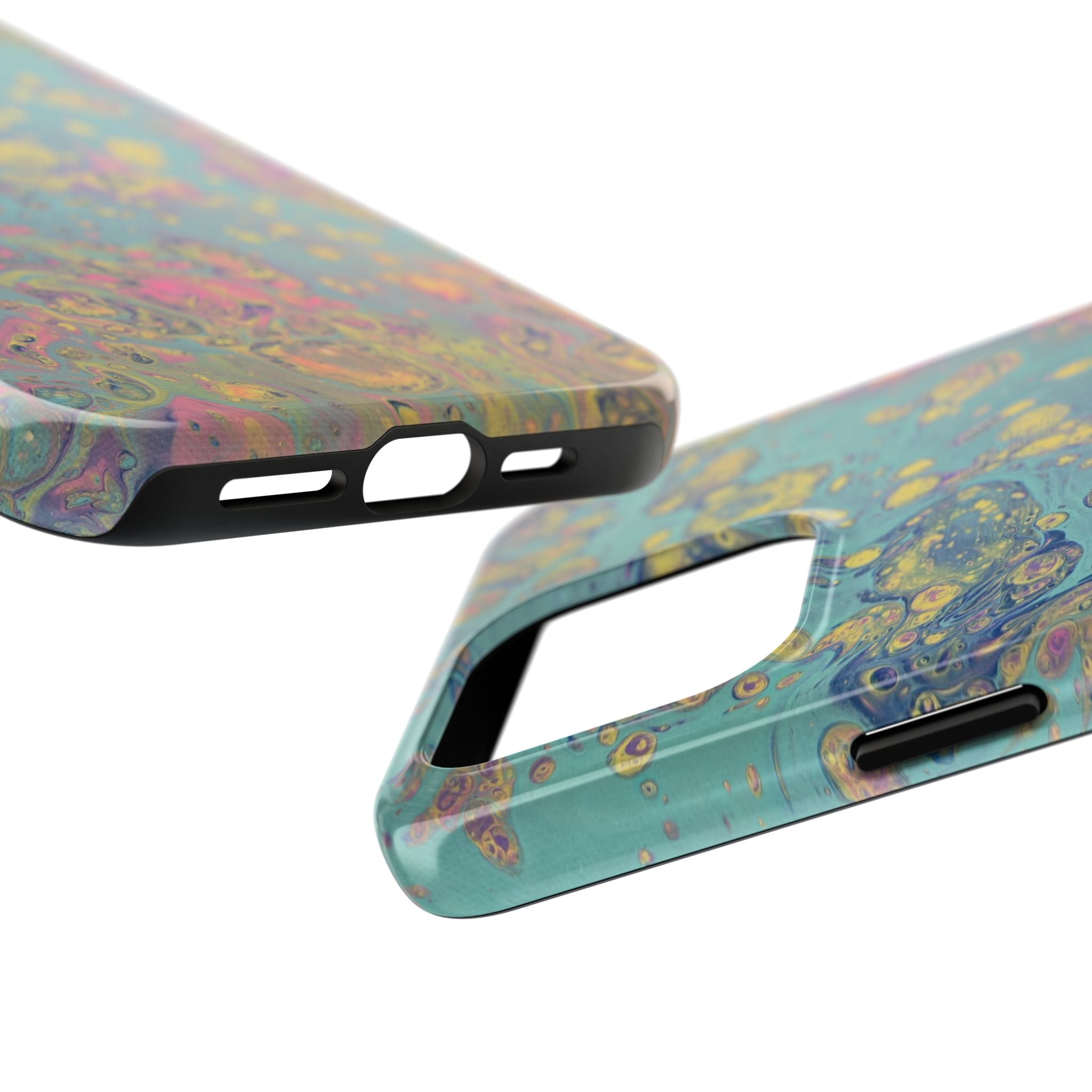 Marbled Pastel Tough Phone Case — Iridescent Fluid Art Protection