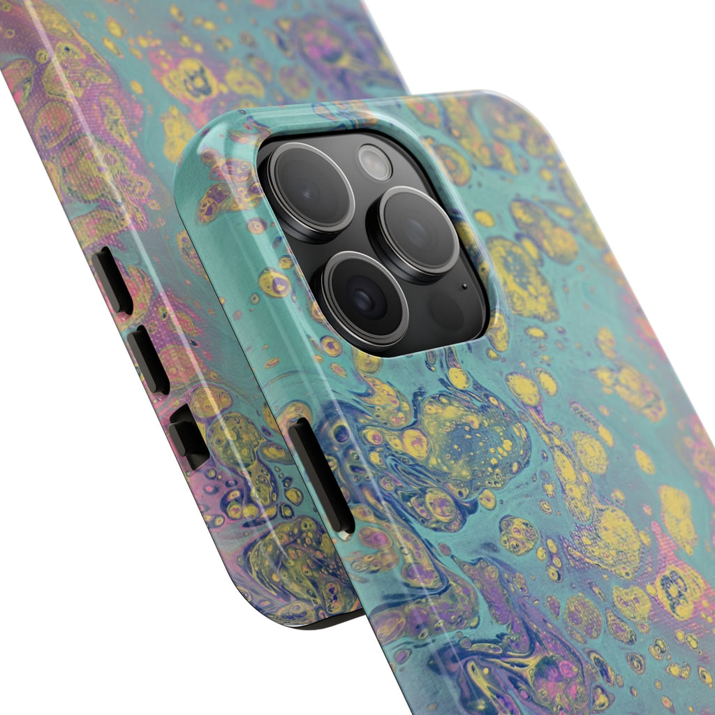 Marbled Pastel Tough Phone Case — Iridescent Fluid Art Protection