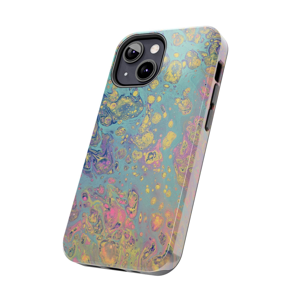 Marbled Pastel Tough Phone Case — Iridescent Fluid Art Protection