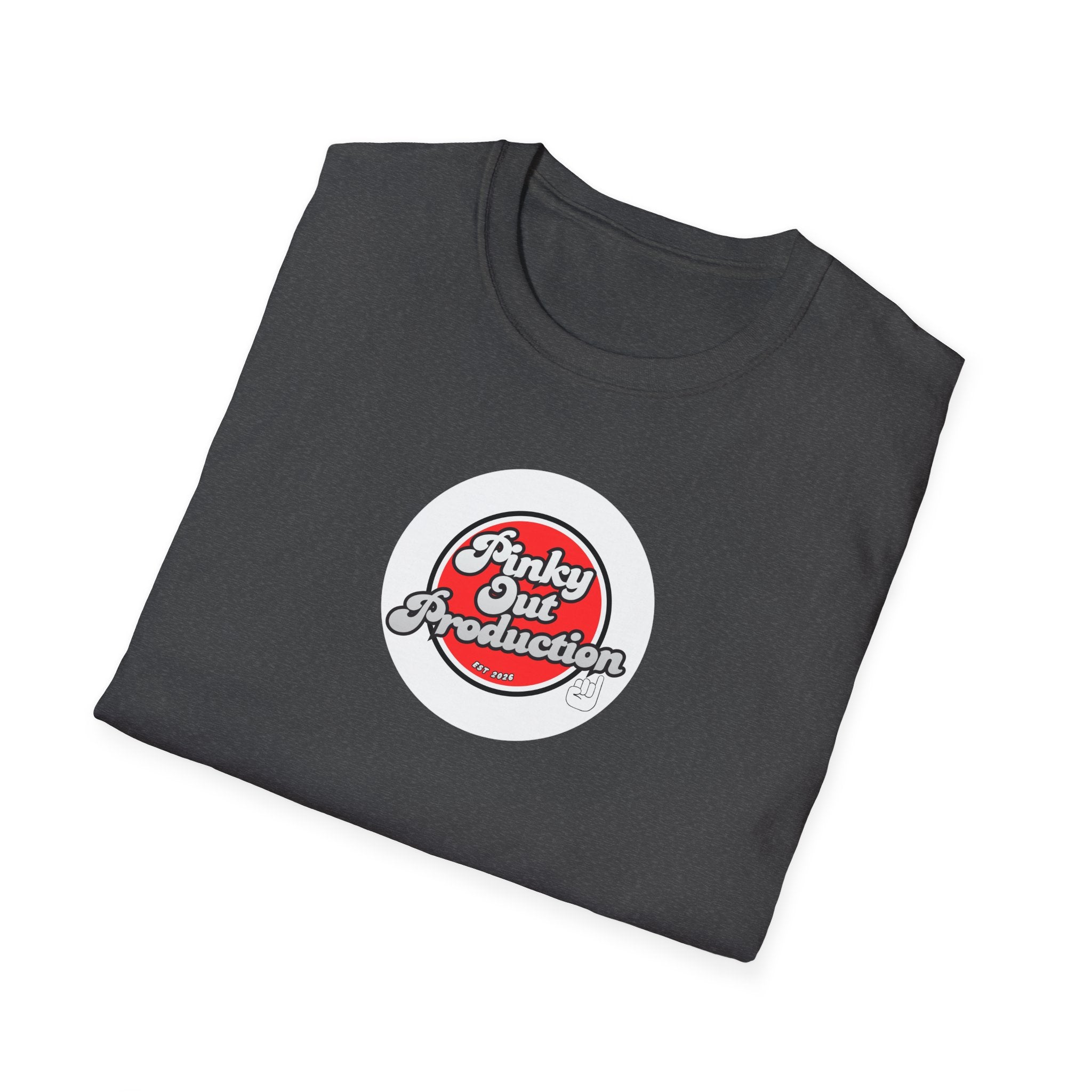 Retro Logo T-Shirt — "Pinky Out Productions" Graphic Tee