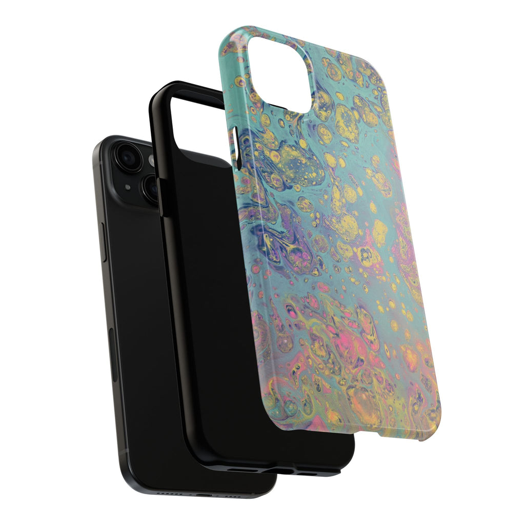 Marbled Pastel Tough Phone Case — Iridescent Fluid Art Protection