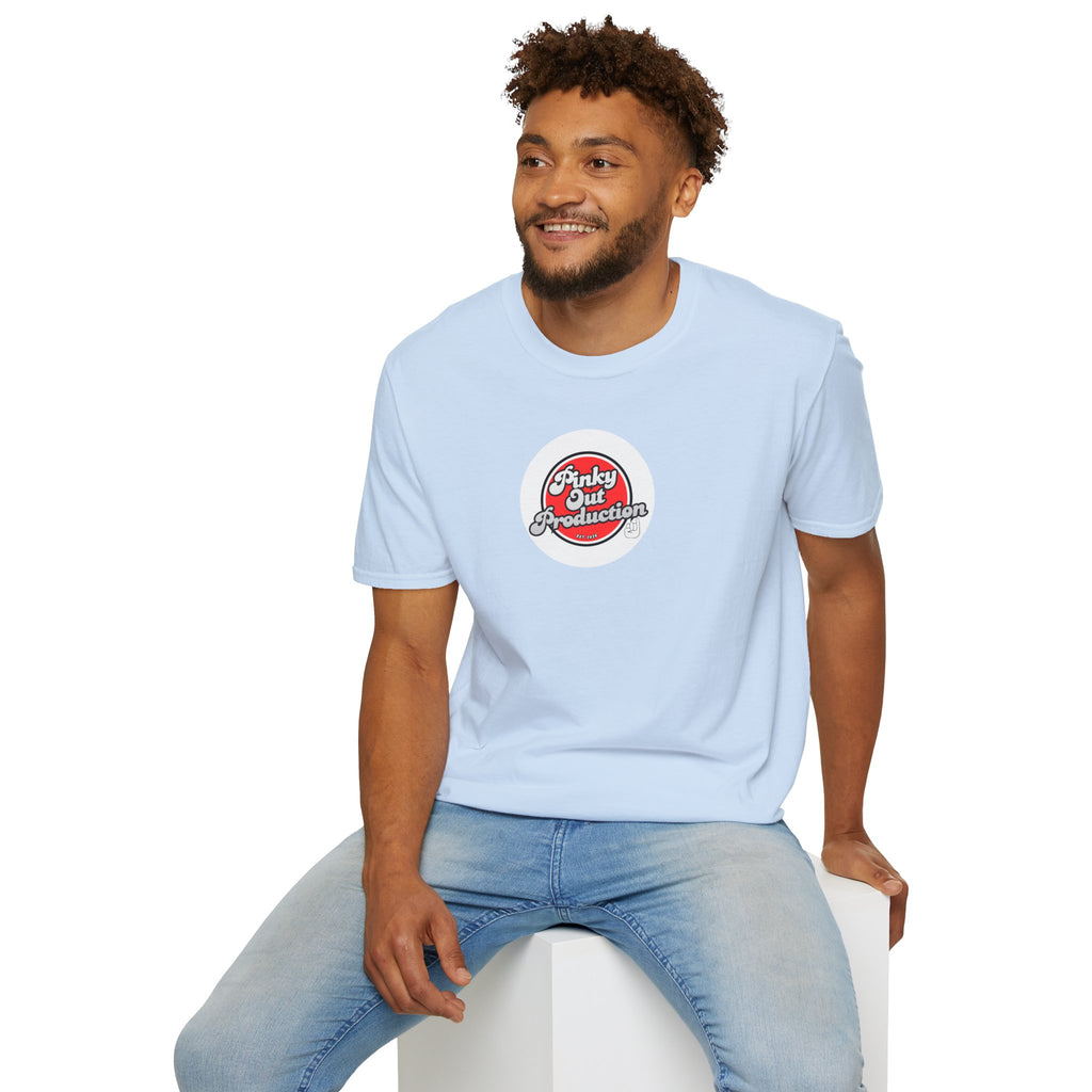 Retro Logo T-Shirt — "Pinky Out Productions" Graphic Tee