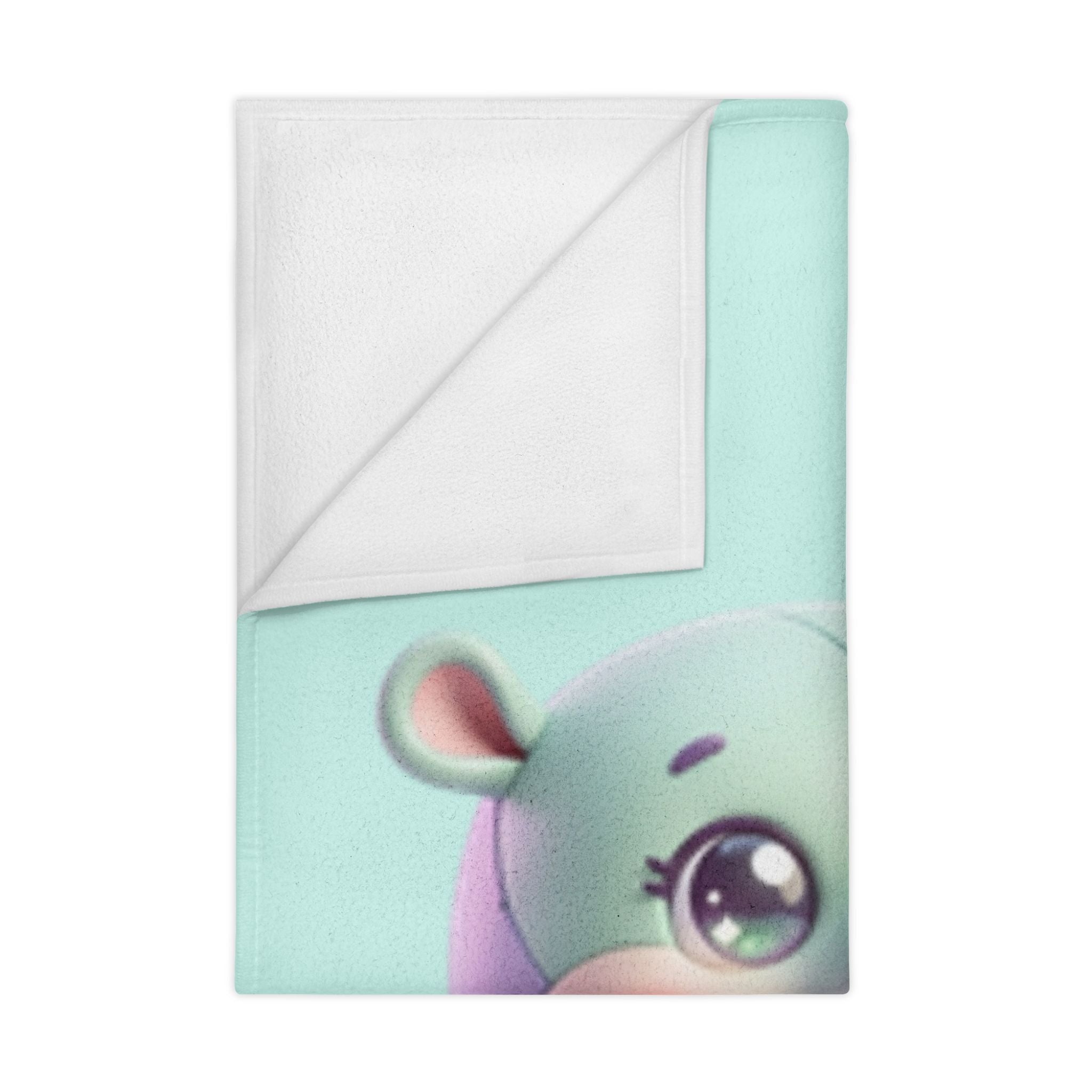 Toddler Blanket — Cute Hippo Playing Piano Baby Blanket (Nursery, Newborn Gift)