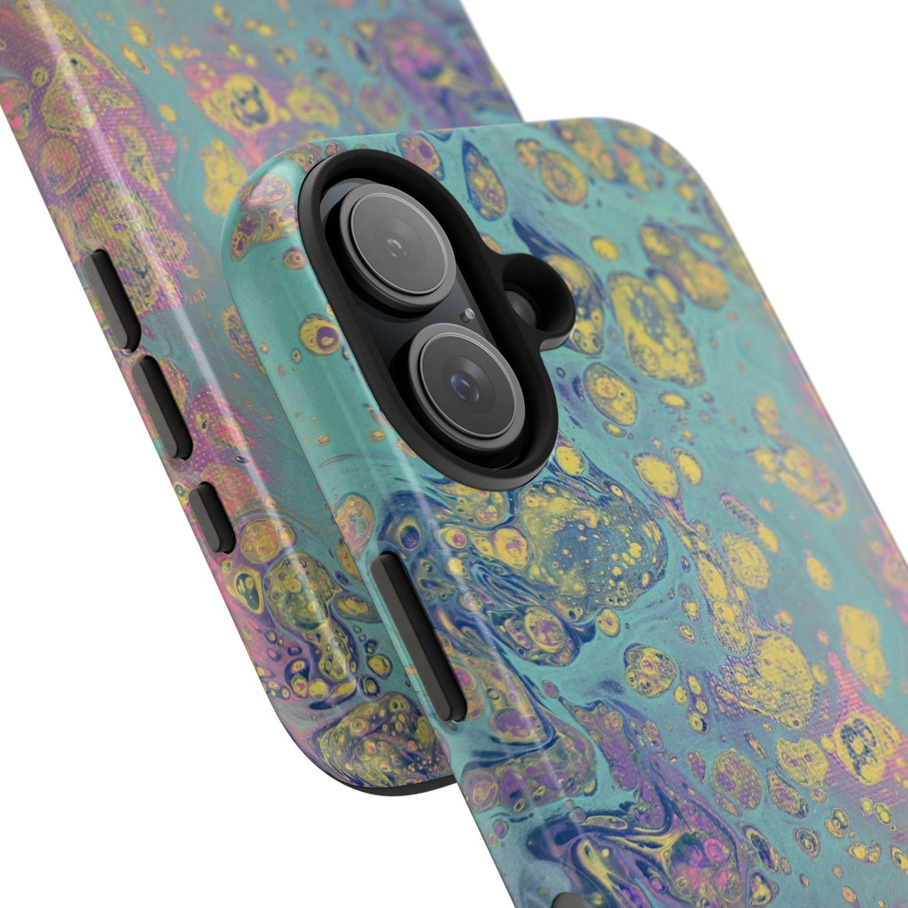 Marbled Pastel Tough Phone Case — Iridescent Fluid Art Protection