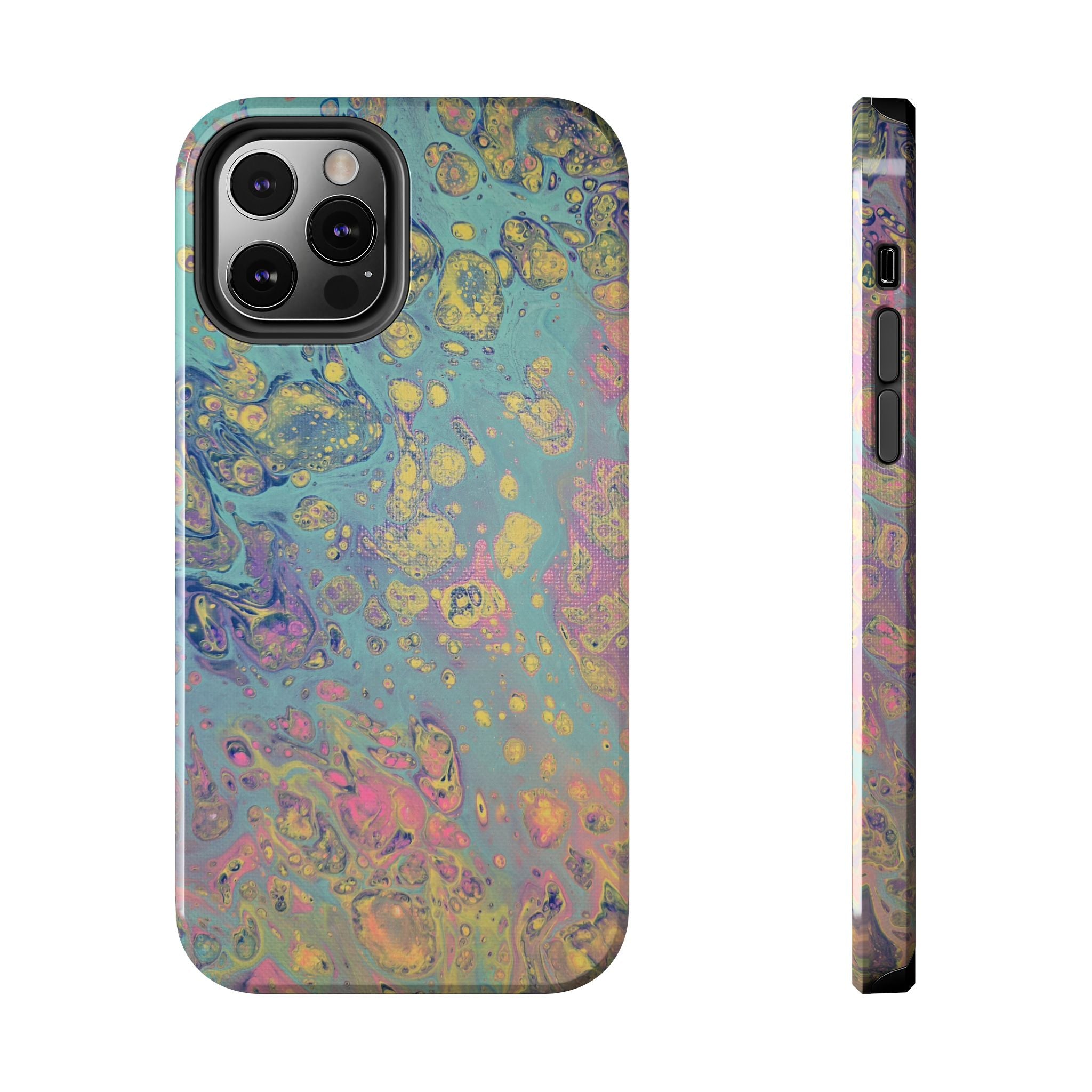 Marbled Pastel Tough Phone Case — Iridescent Fluid Art Protection