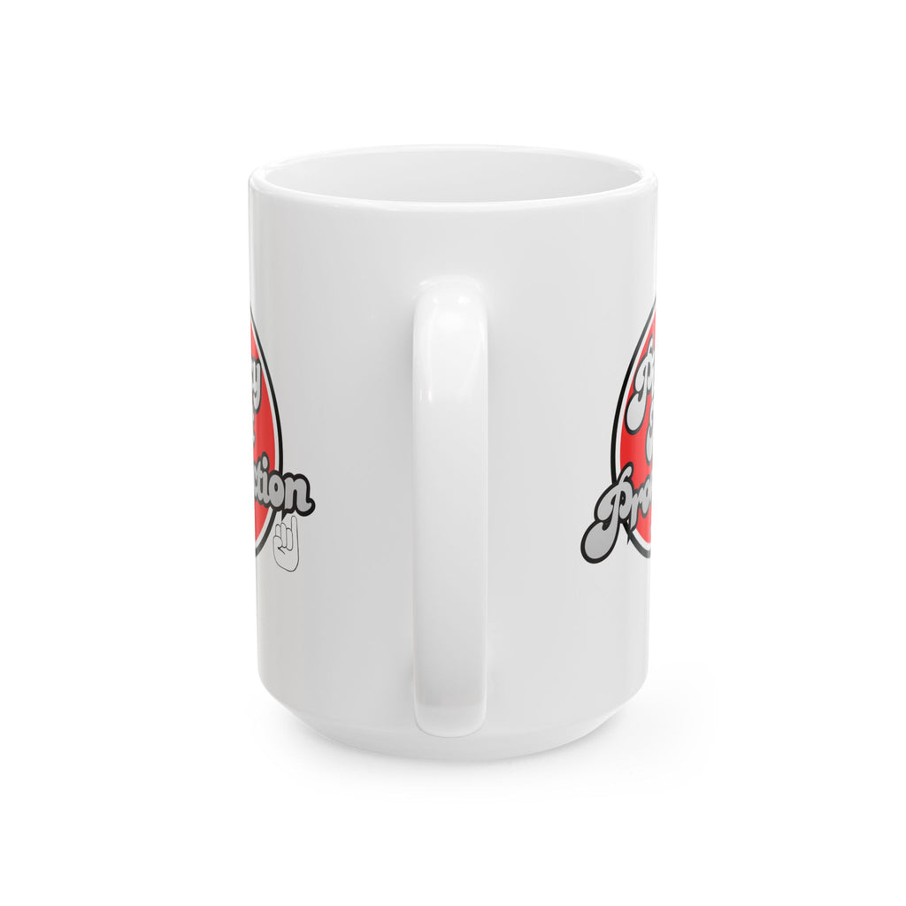 Pinky Out Ceramic Mug – Retro "Satisfaction" Coffee Cup (11oz & 15oz)