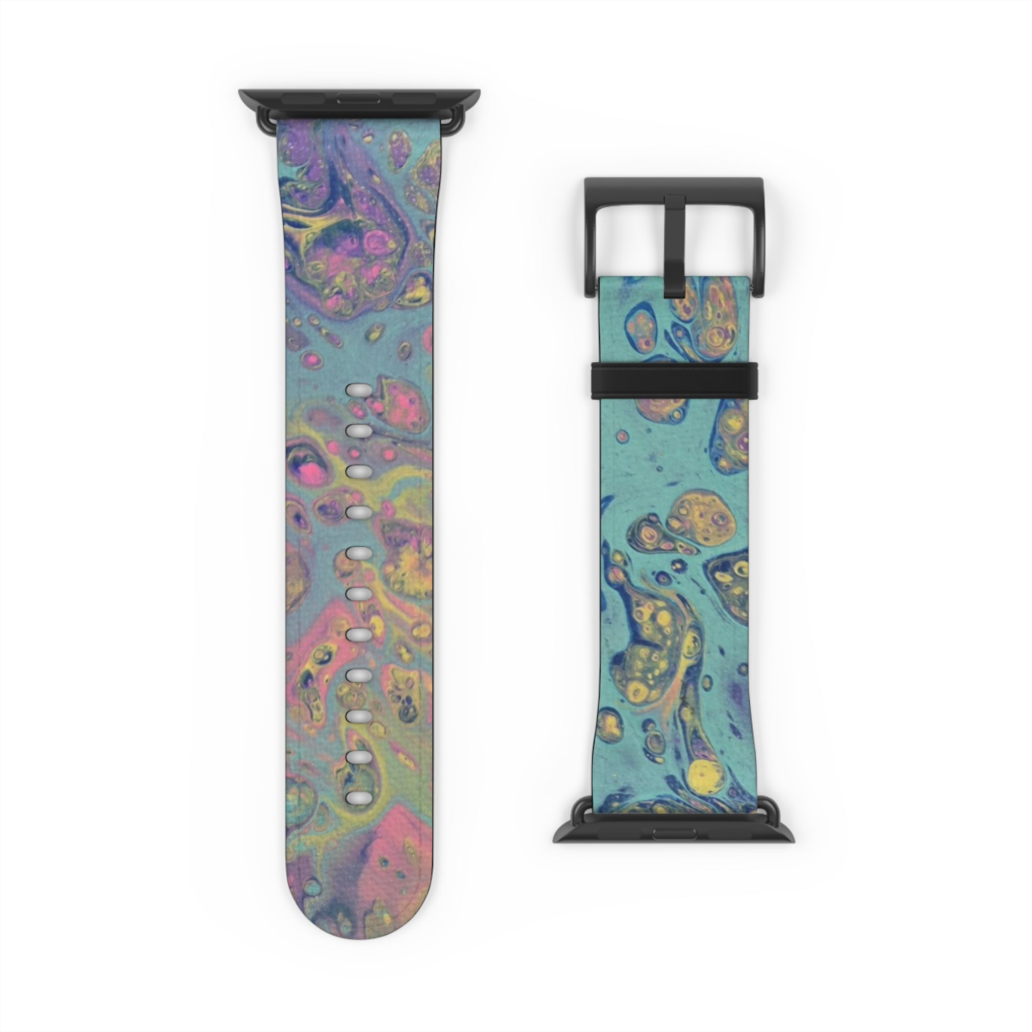 Abstract Marble Watch Band — Colorful Fluid Art Apple Watch Strap