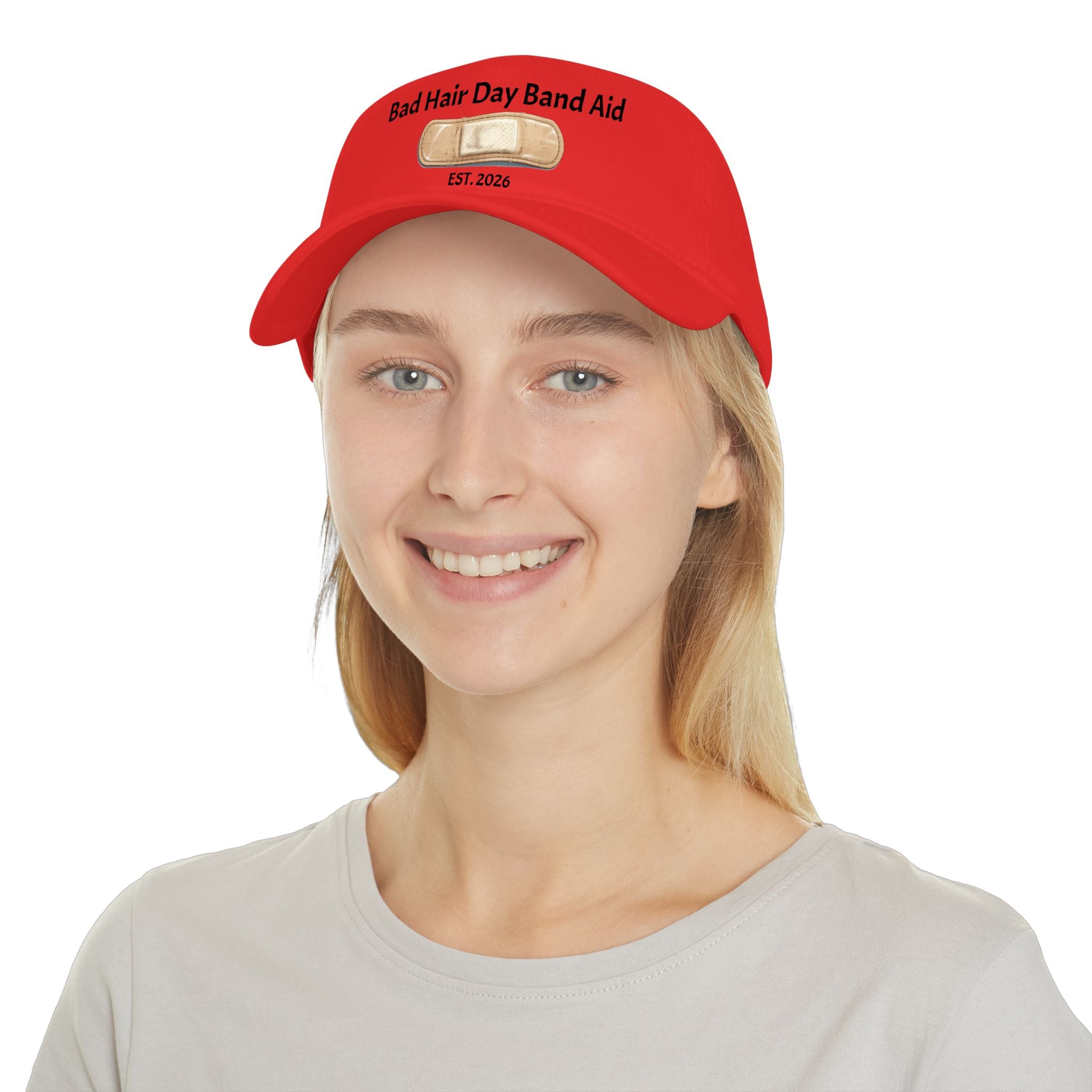 Bad Hair Day Band Aid Baseball Cap – Funny Red Low Profile Hat (Est. 2026)