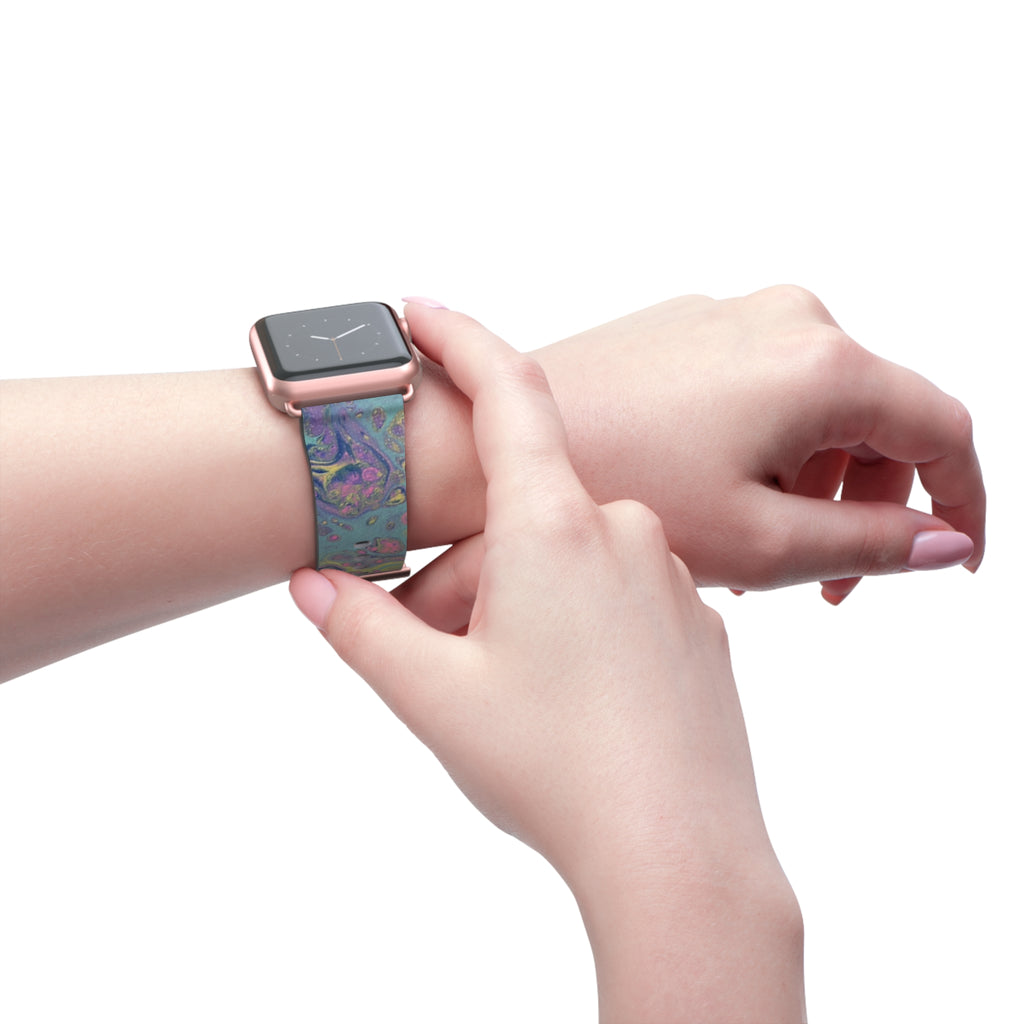 Colorful Fluid Art Apple Watch Strap