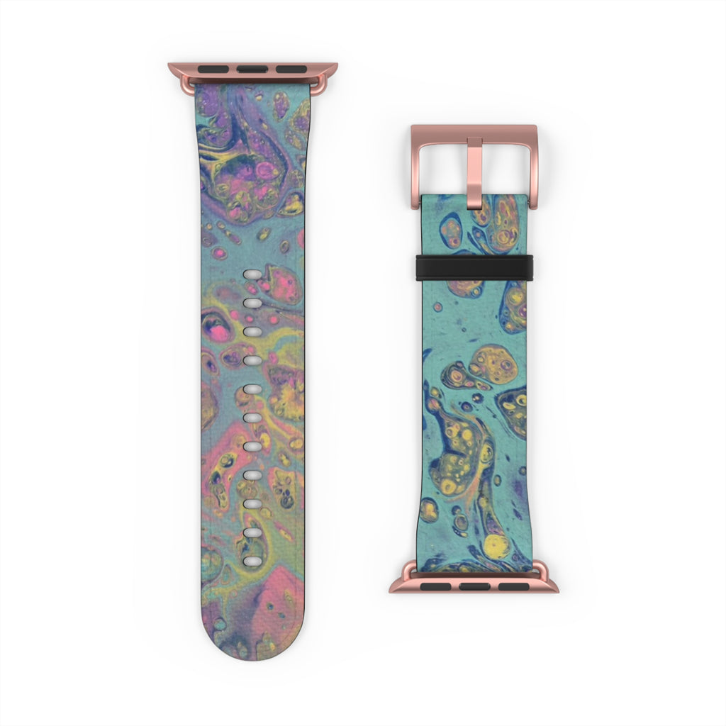Colorful Fluid Art Apple Watch Strap