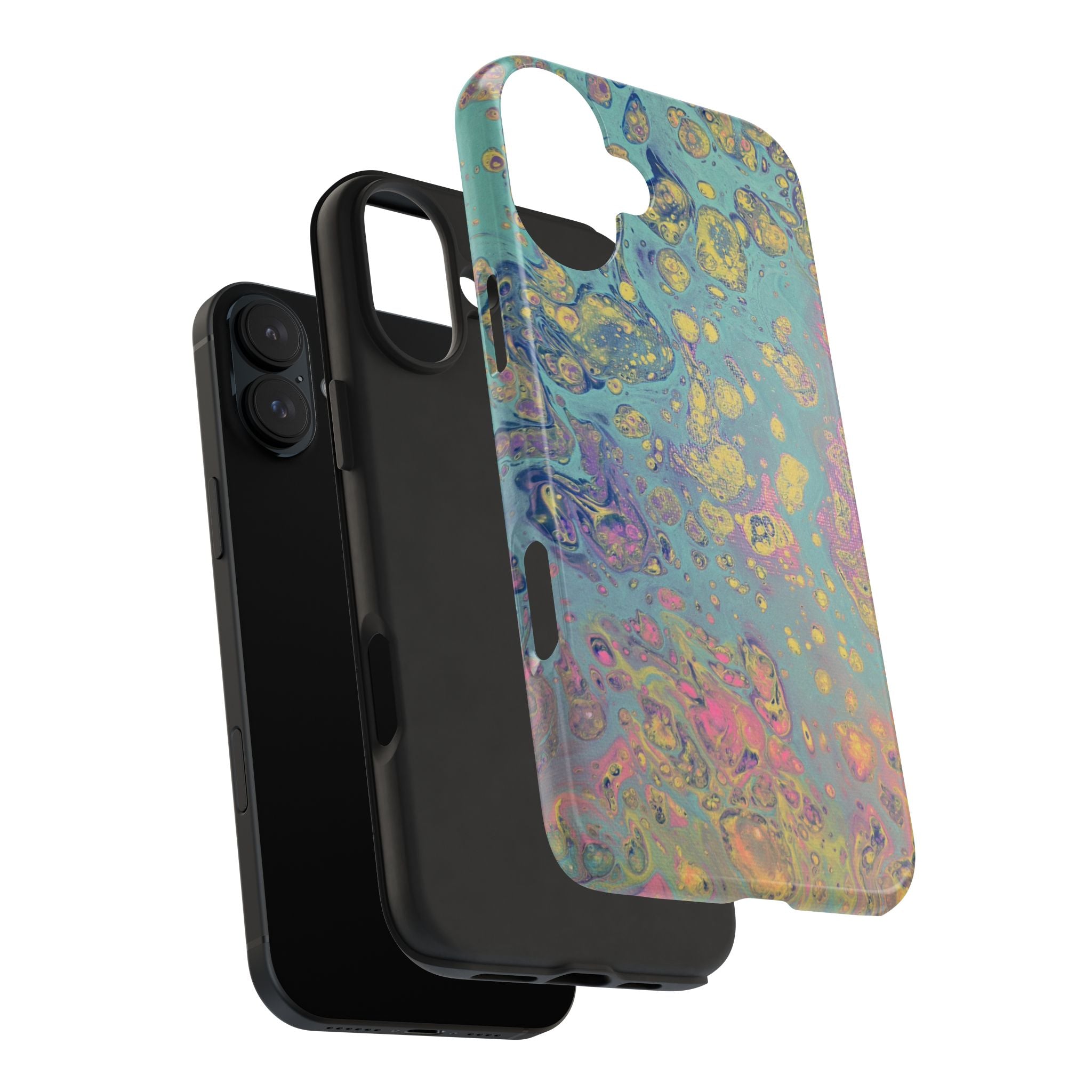 Marbled Pastel Tough Phone Case — Iridescent Fluid Art Protection