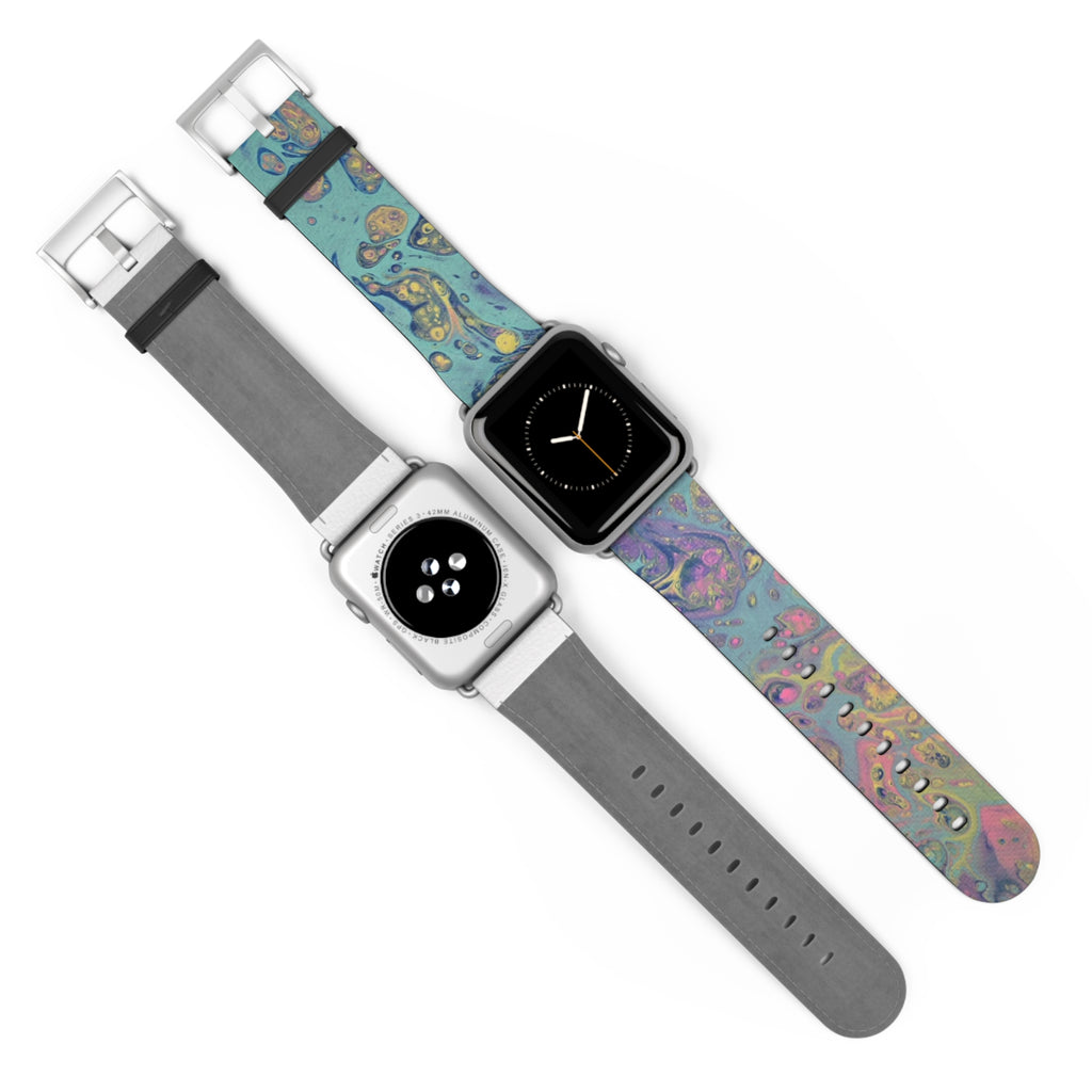 Colorful Fluid Art Apple Watch Strap