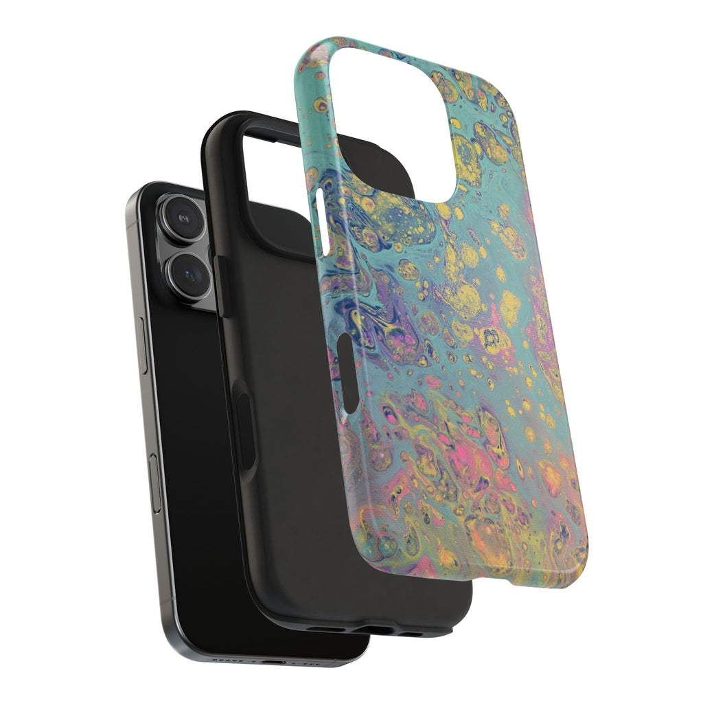 Marbled Pastel Tough Phone Case — Iridescent Fluid Art Protection