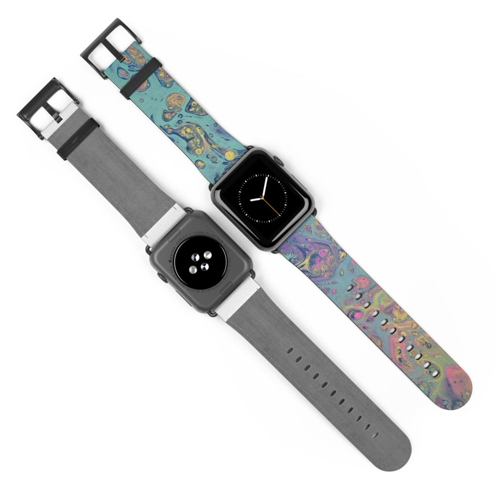 Colorful Fluid Art Apple Watch Strap