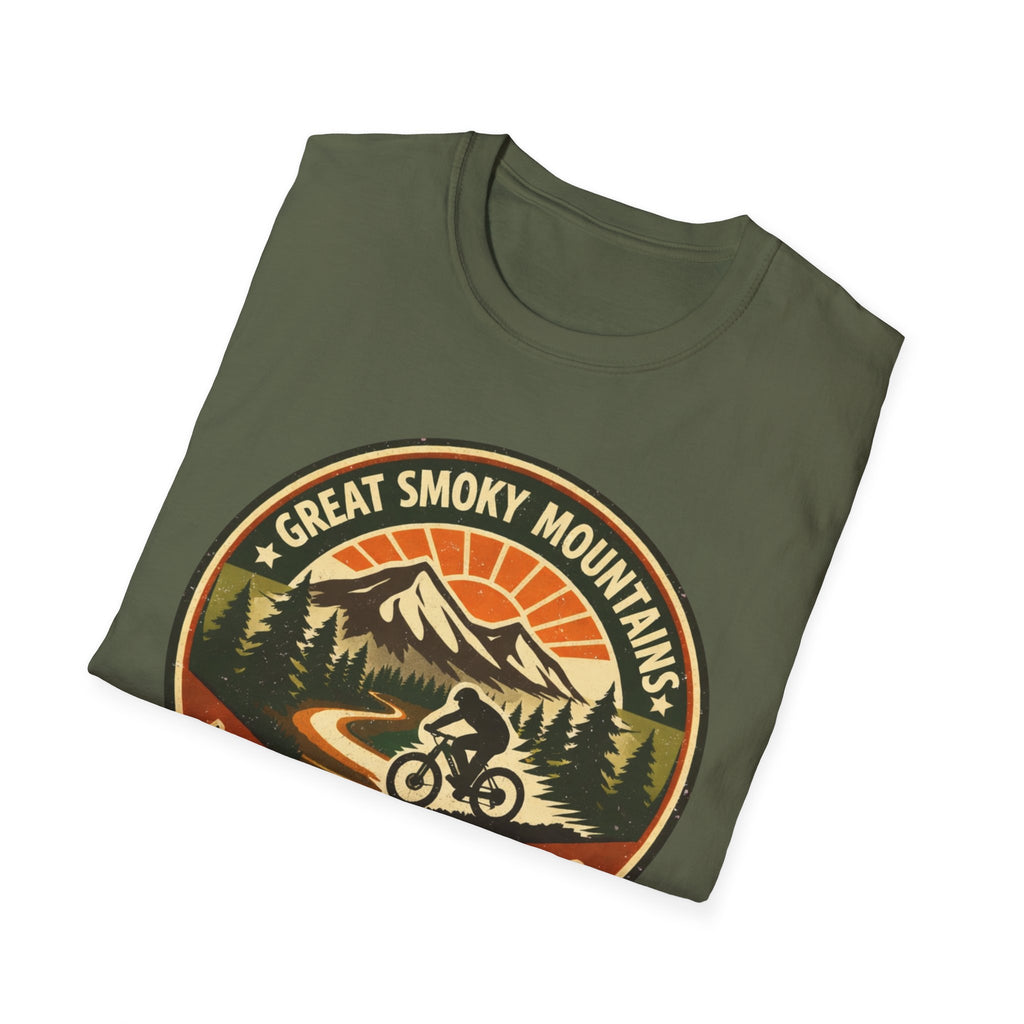 Great Smoky Mountains Bicycle T-Shirt – "Ride the Parks, Respect the Wild" Adventure Tee