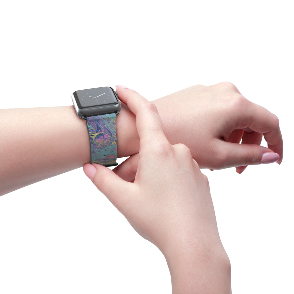 Colorful Fluid Art Apple Watch Strap