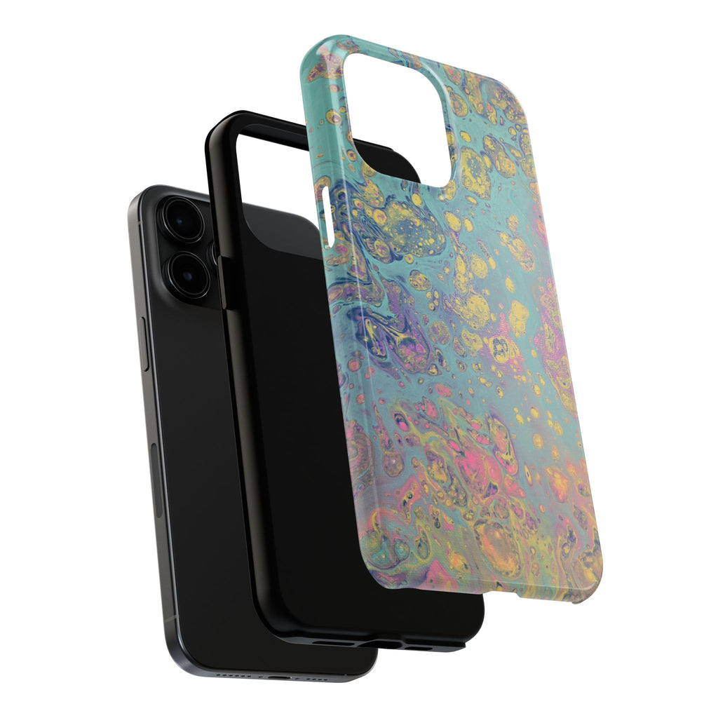 Marbled Pastel Tough Phone Case — Iridescent Fluid Art Protection