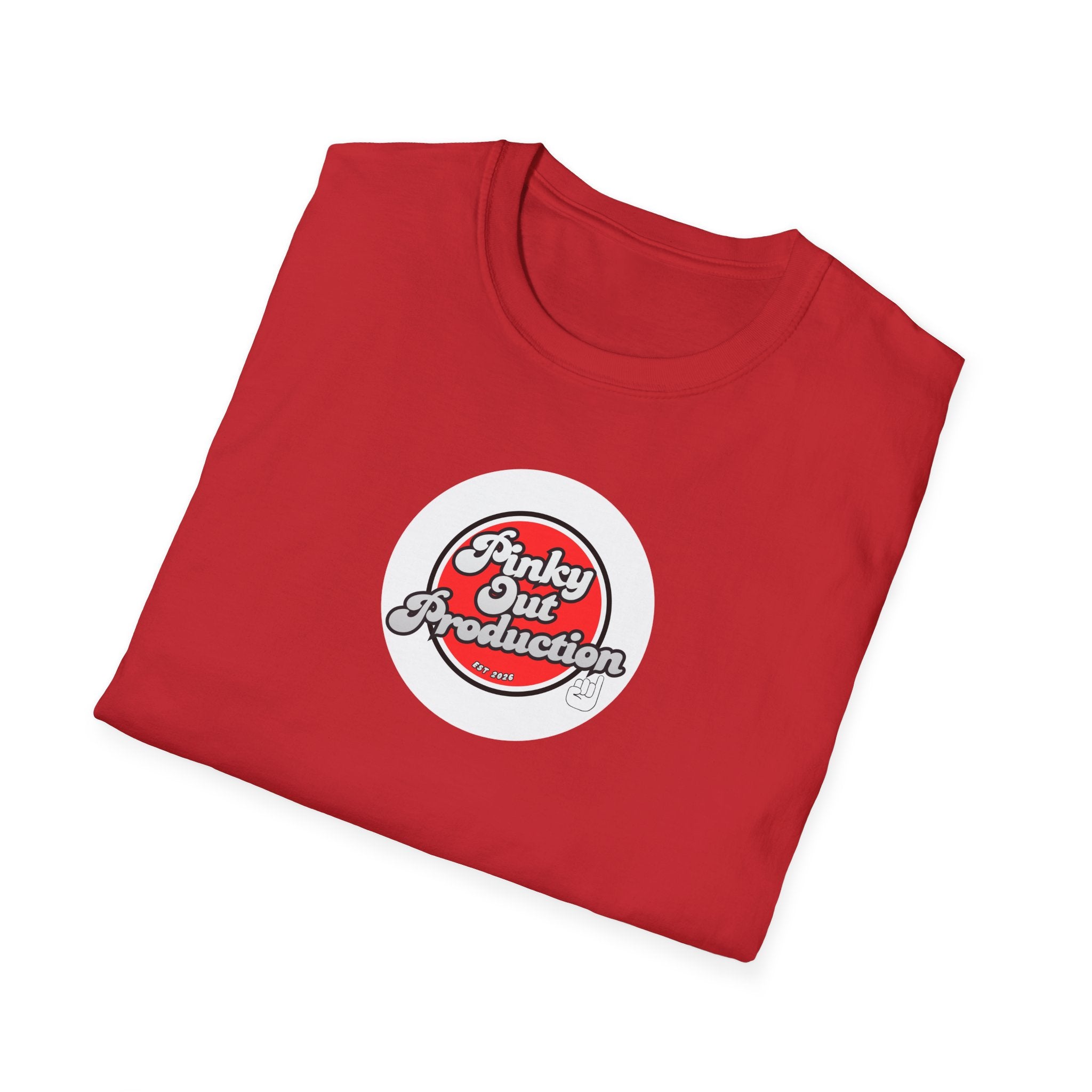 Retro Logo T-Shirt — "Pinky Out Productions" Graphic Tee