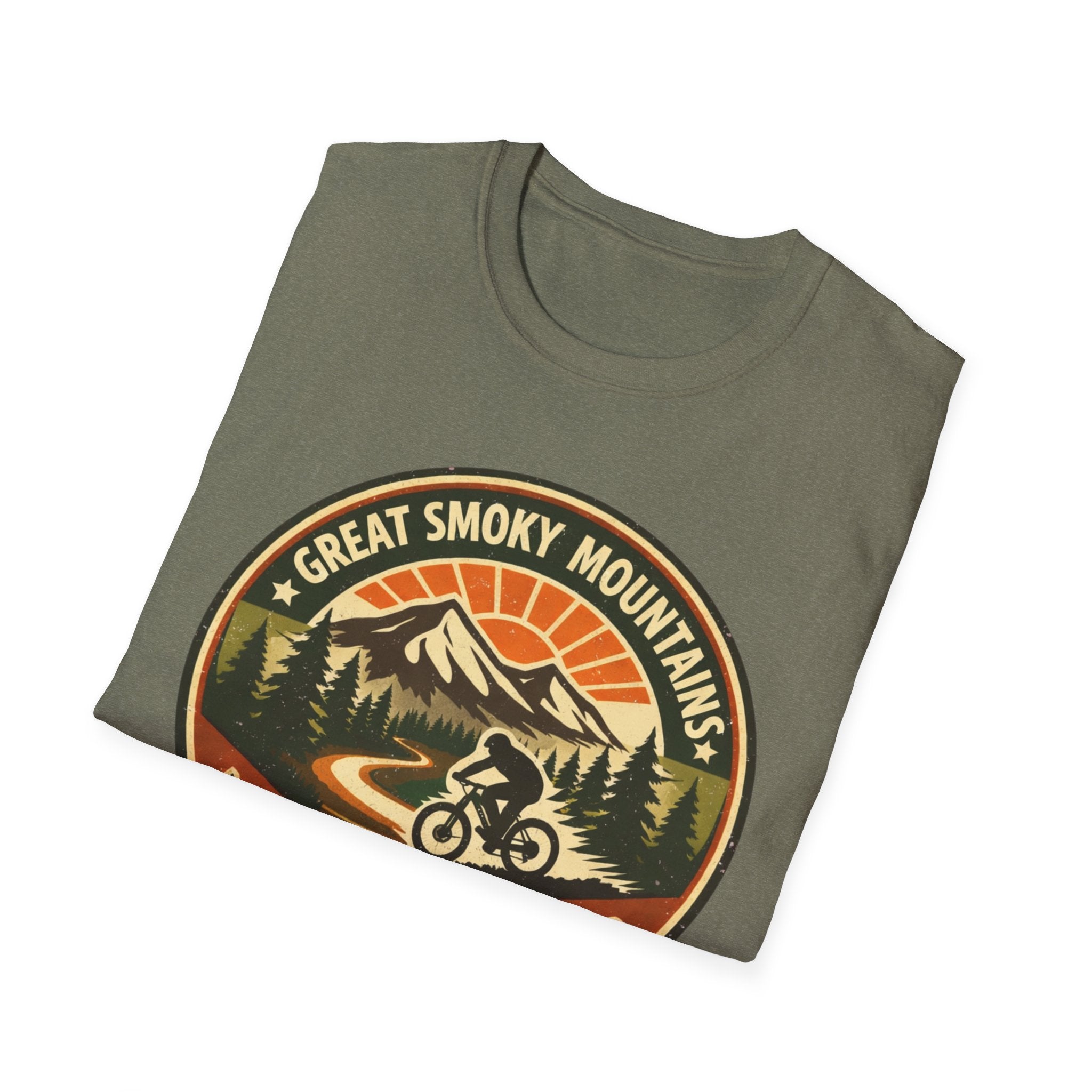 Great Smoky Mountains Bicycle T-Shirt – "Ride the Parks, Respect the Wild" Adventure Tee