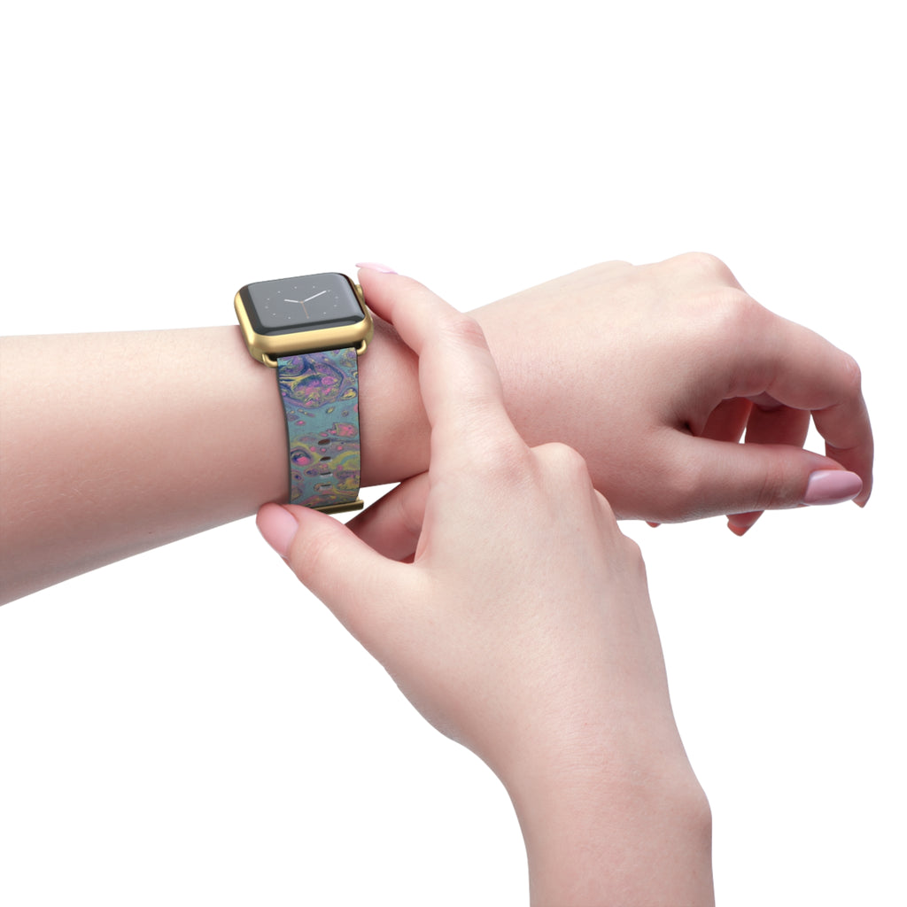 Colorful Fluid Art Apple Watch Strap