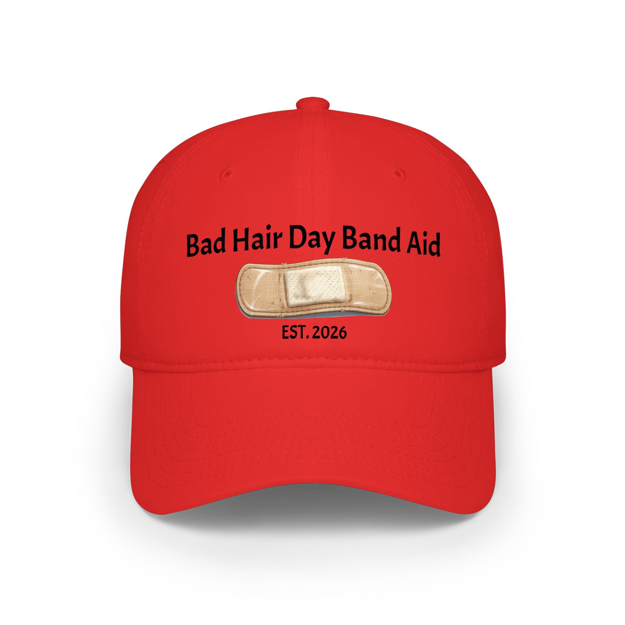 Bad Hair Day Band Aid Baseball Cap – Funny Red Low Profile Hat (Est. 2026)