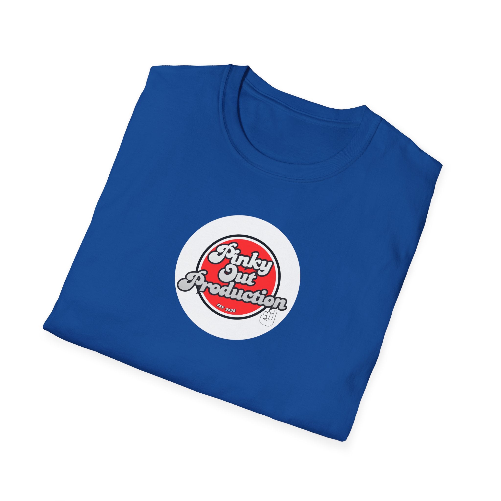 Retro Logo T-Shirt — "Pinky Out Productions" Graphic Tee