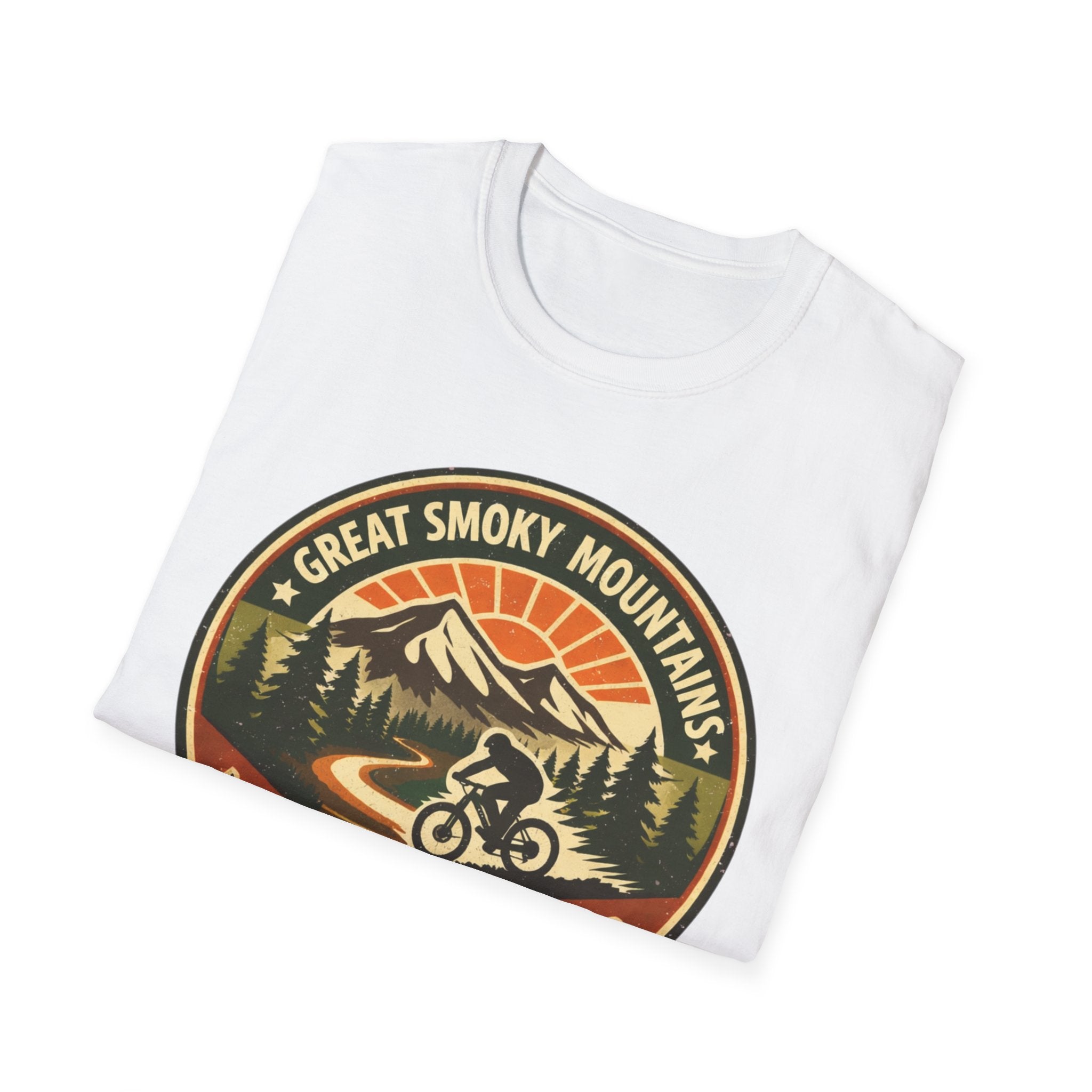 Great Smoky Mountains Bicycle T-Shirt – "Ride the Parks, Respect the Wild" Adventure Tee