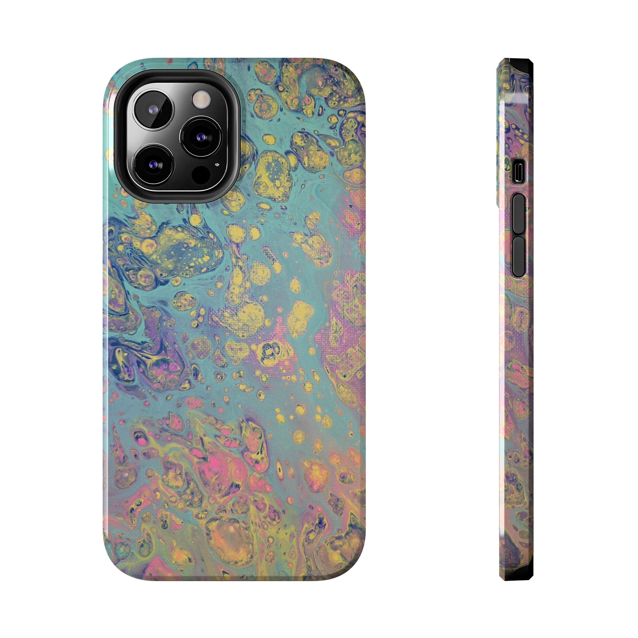 Marbled Pastel Tough Phone Case — Iridescent Fluid Art Protection