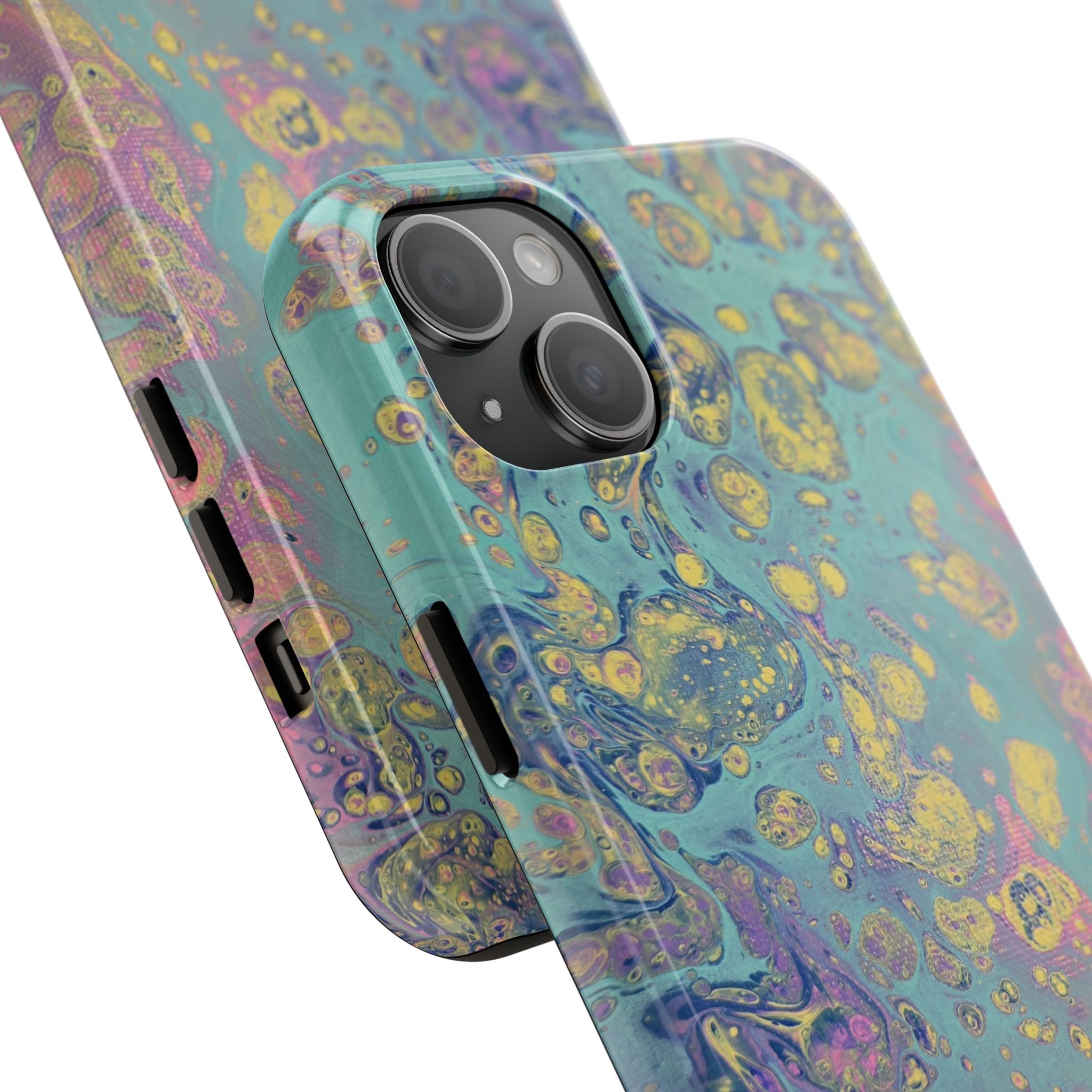 Marbled Pastel Tough Phone Case — Iridescent Fluid Art Protection