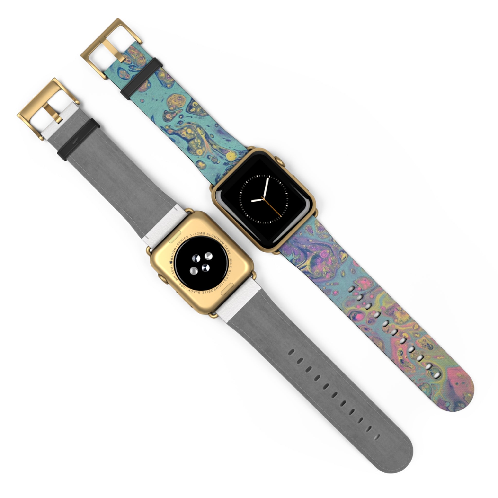 Colorful Fluid Art Apple Watch Strap