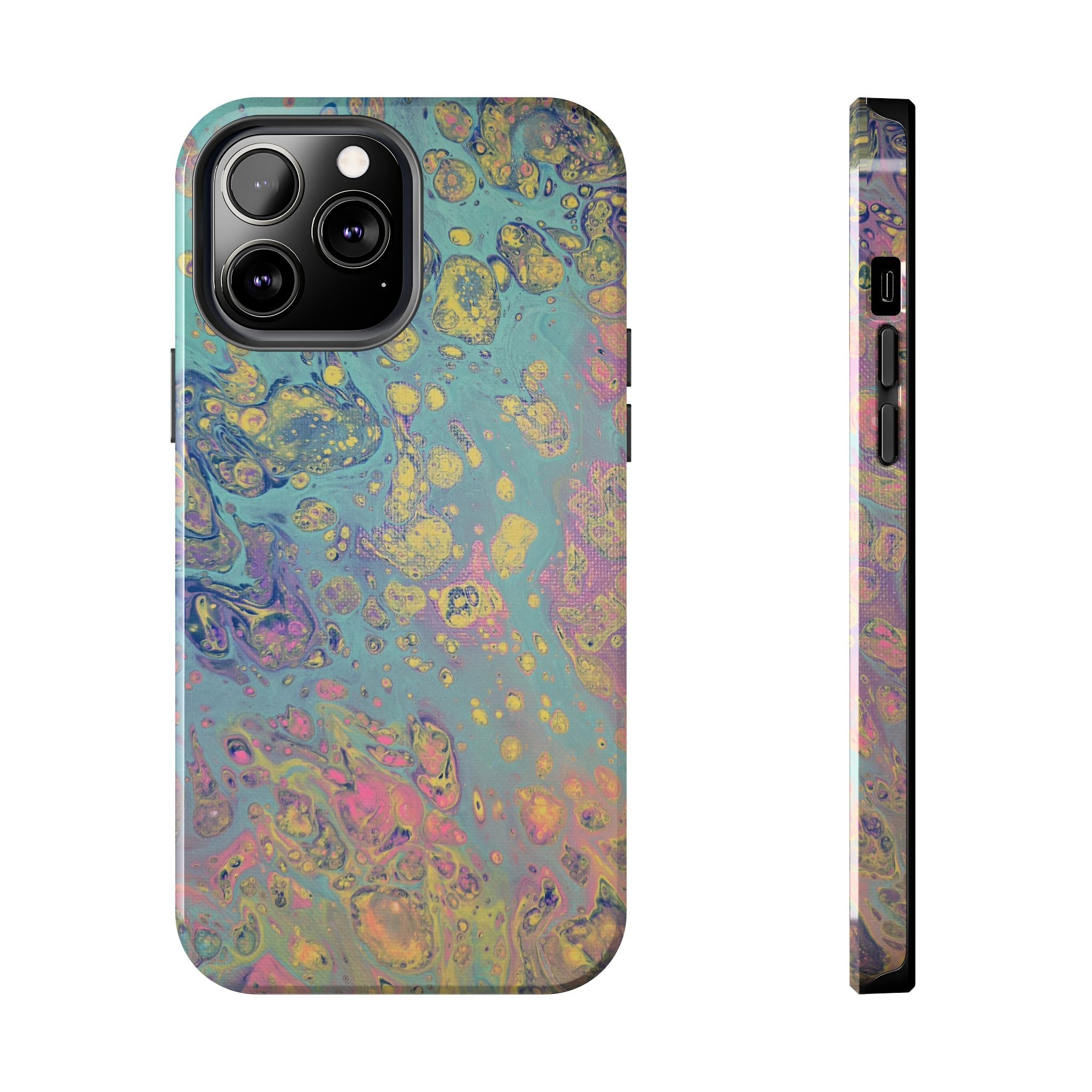 Marbled Pastel Tough Phone Case — Iridescent Fluid Art Protection