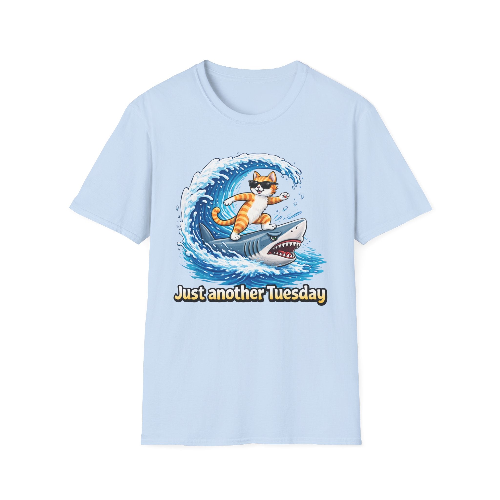 Just Another Tuesday Cat Surfing T-Shirt