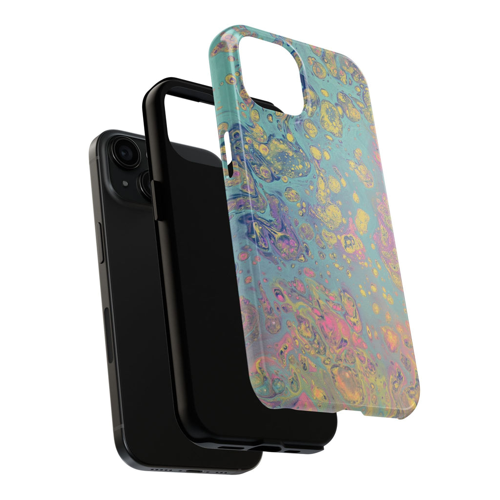 Marbled Pastel Tough Phone Case — Iridescent Fluid Art Protection