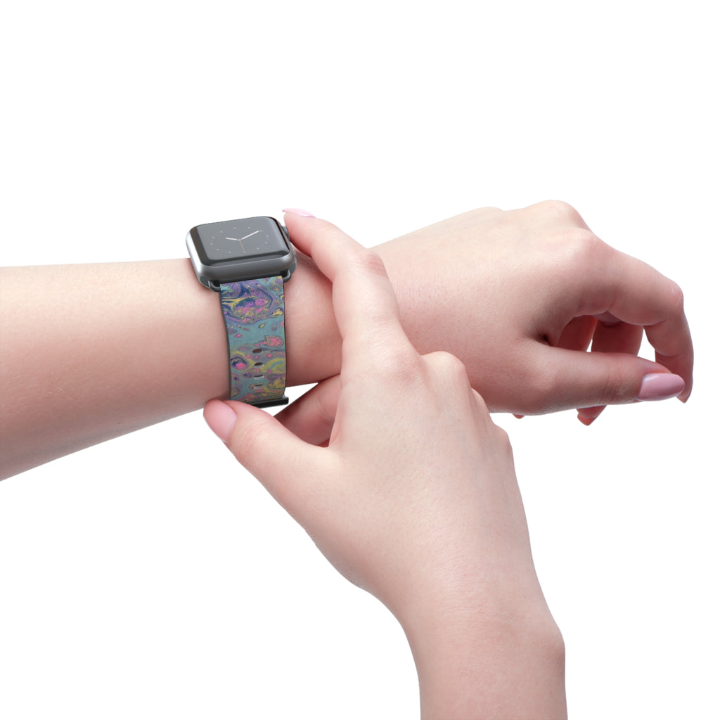 Colorful Fluid Art Apple Watch Strap