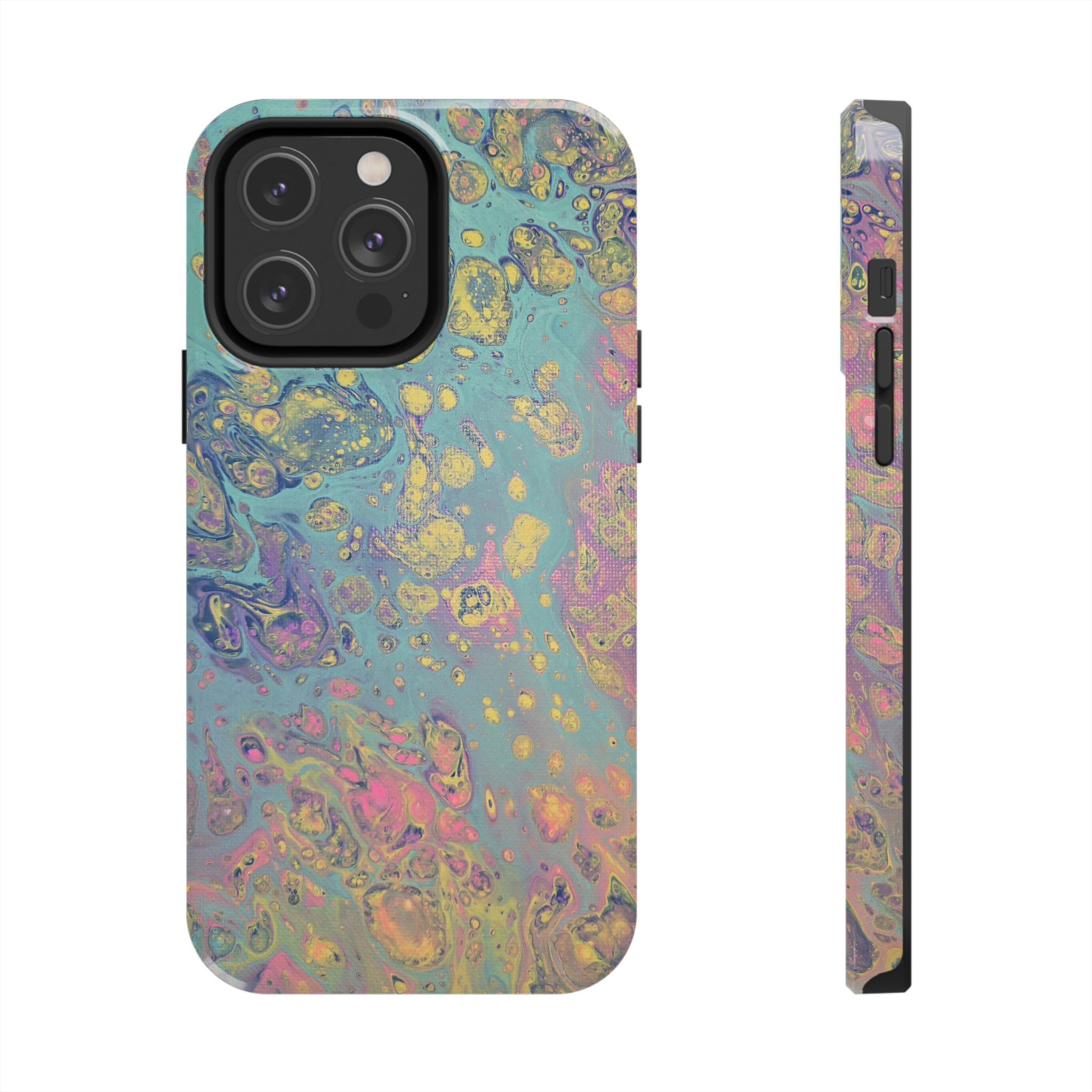 Marbled Pastel Tough Phone Case — Iridescent Fluid Art Protection