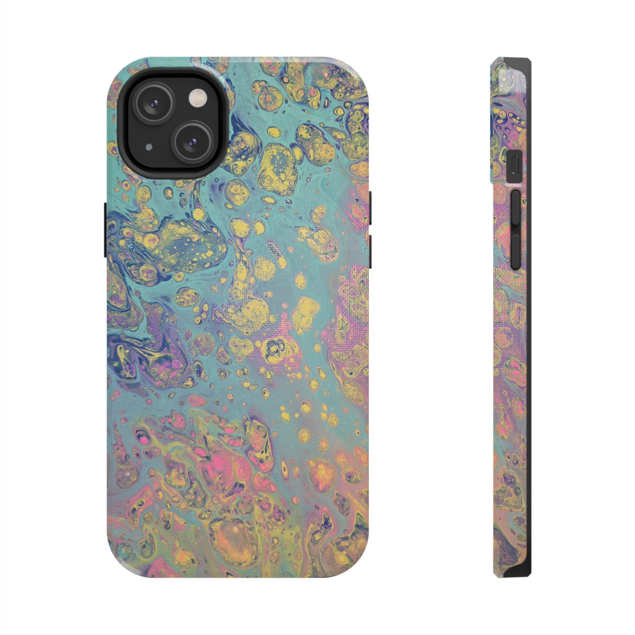 Marbled Pastel Tough Phone Case — Iridescent Fluid Art Protection