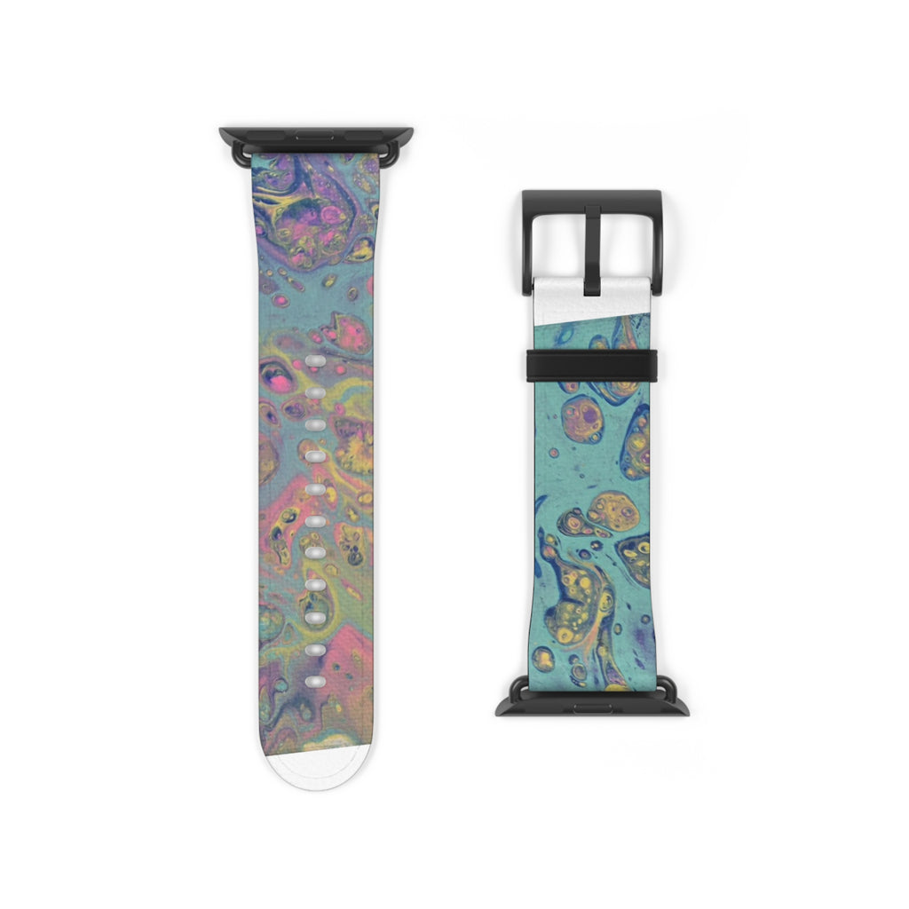 Colorful Fluid Art Apple Watch Strap