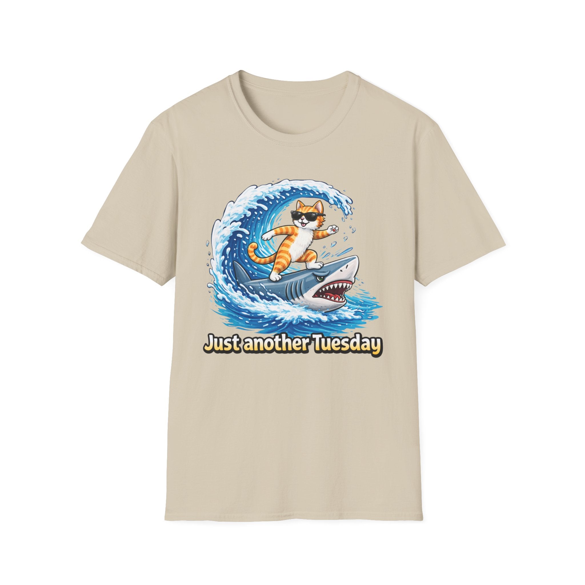 Just Another Tuesday Cat Surfing T-Shirt