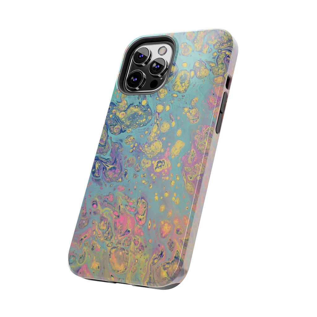 Marbled Pastel Tough Phone Case — Iridescent Fluid Art Protection