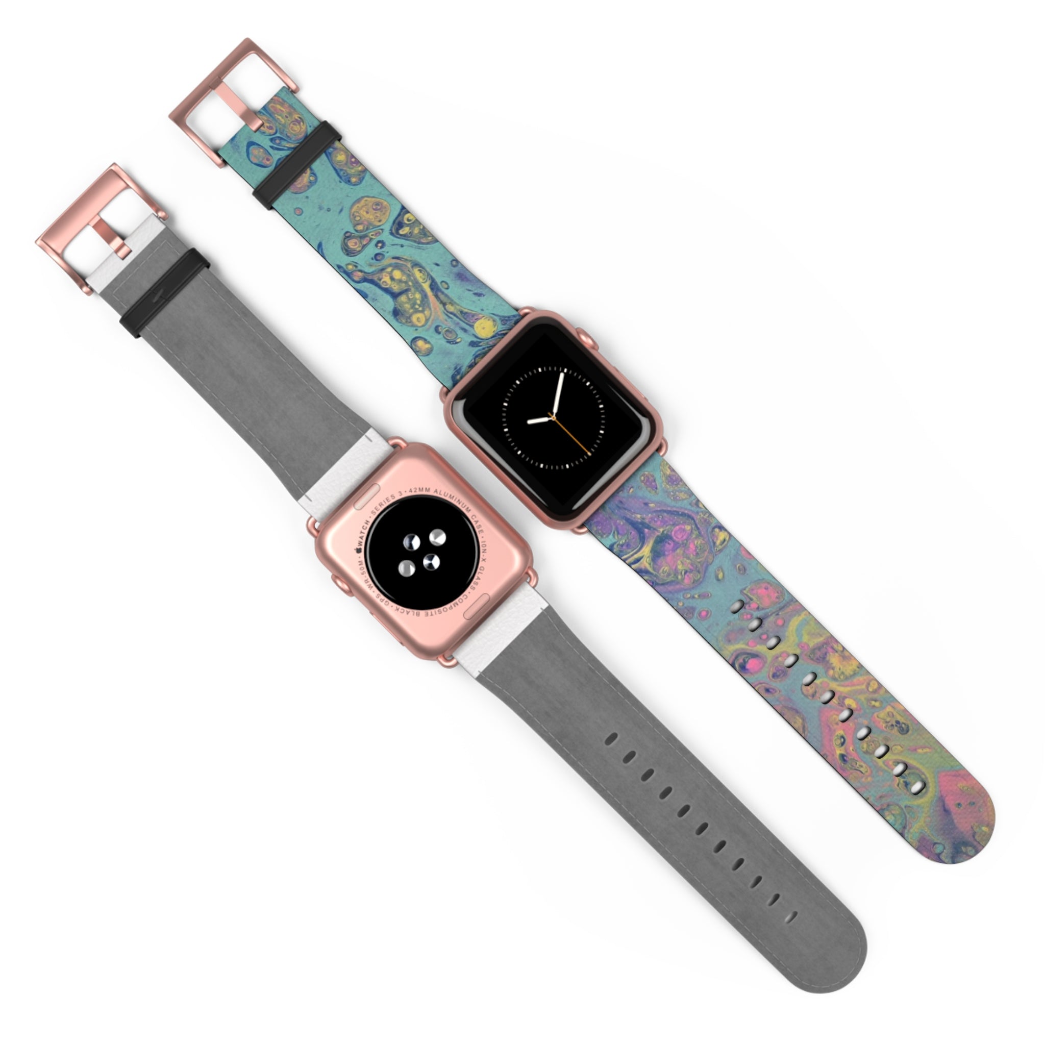 Colorful Fluid Art Apple Watch Strap