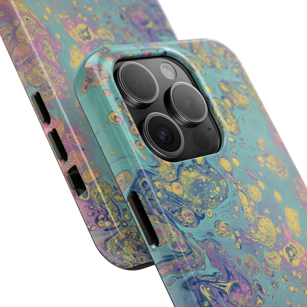 Marbled Pastel Tough Phone Case — Iridescent Fluid Art Protection